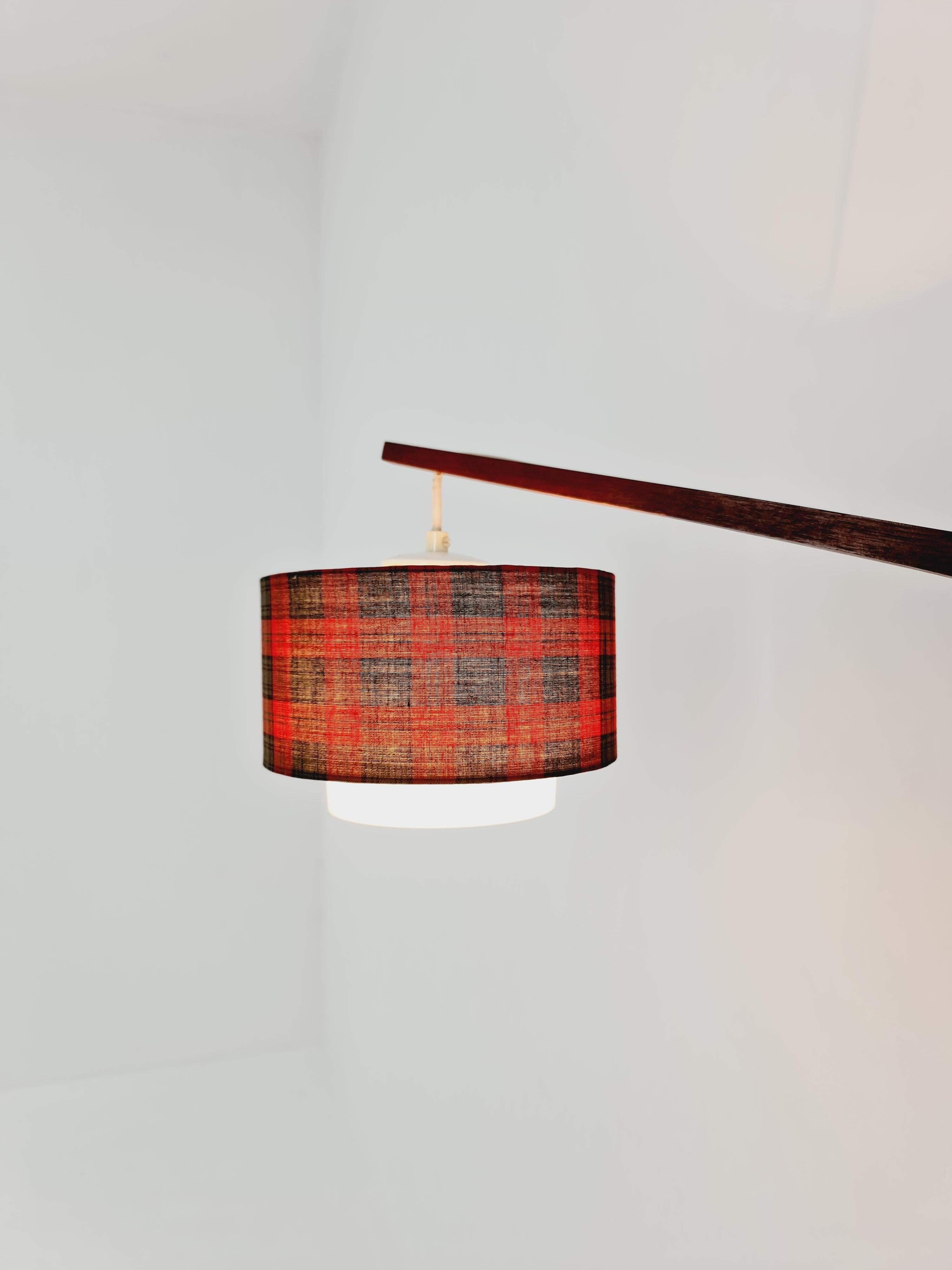 Mid-Century Modern Danish Teak wall Lamp with nice Shade 1960s For Sale