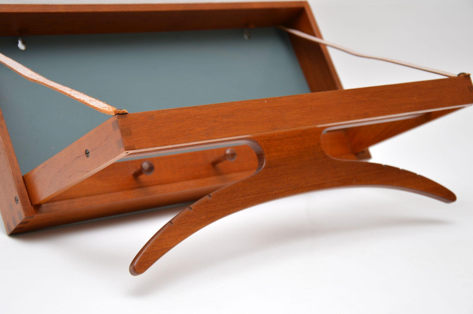 Danish Teak Wall Mounting Valet by Adam Hoff & Poul Ostergaard 2
