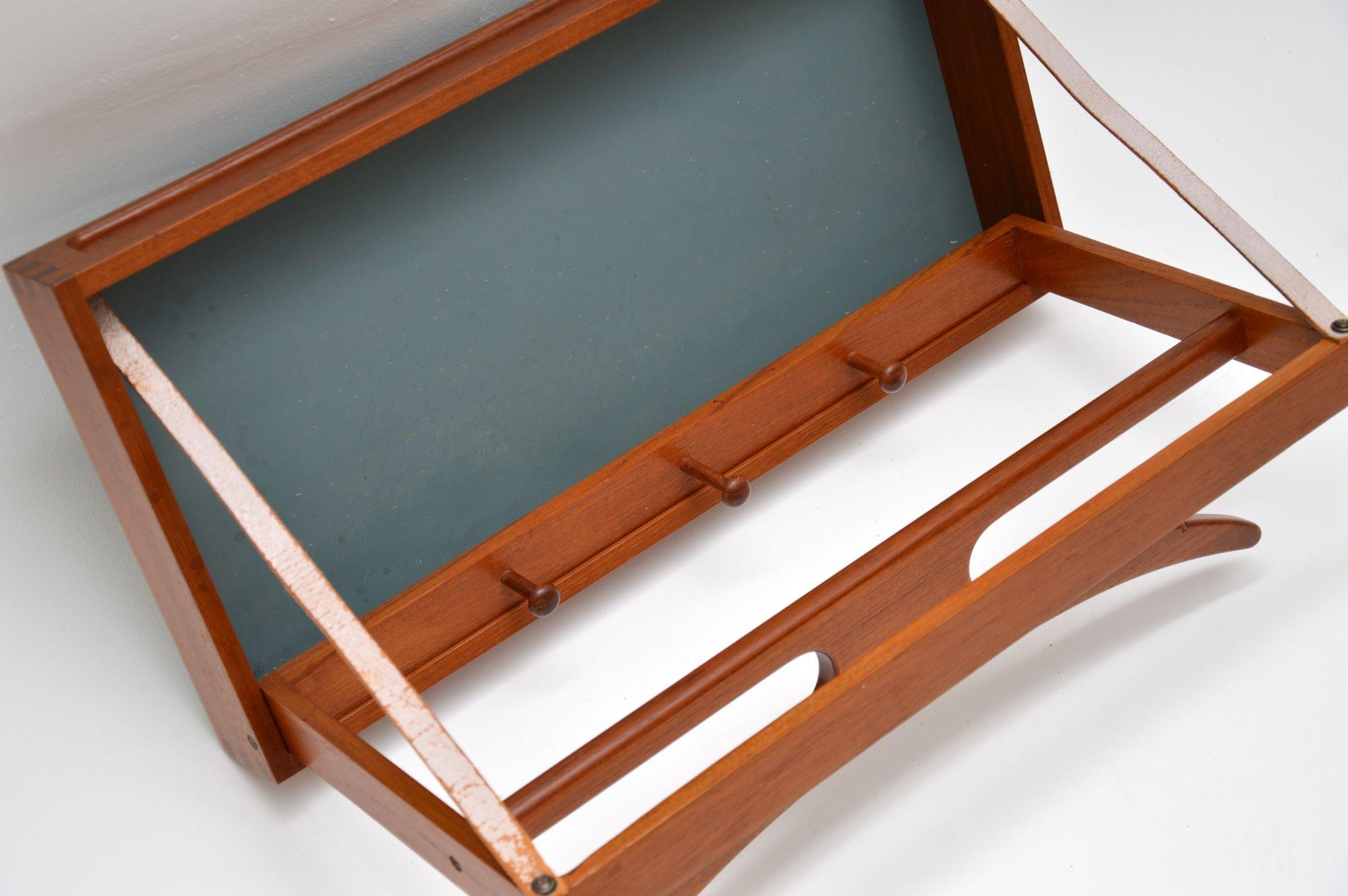 Danish Teak Wall Mounting Valet by Adam Hoff & Poul Ostergaard 3