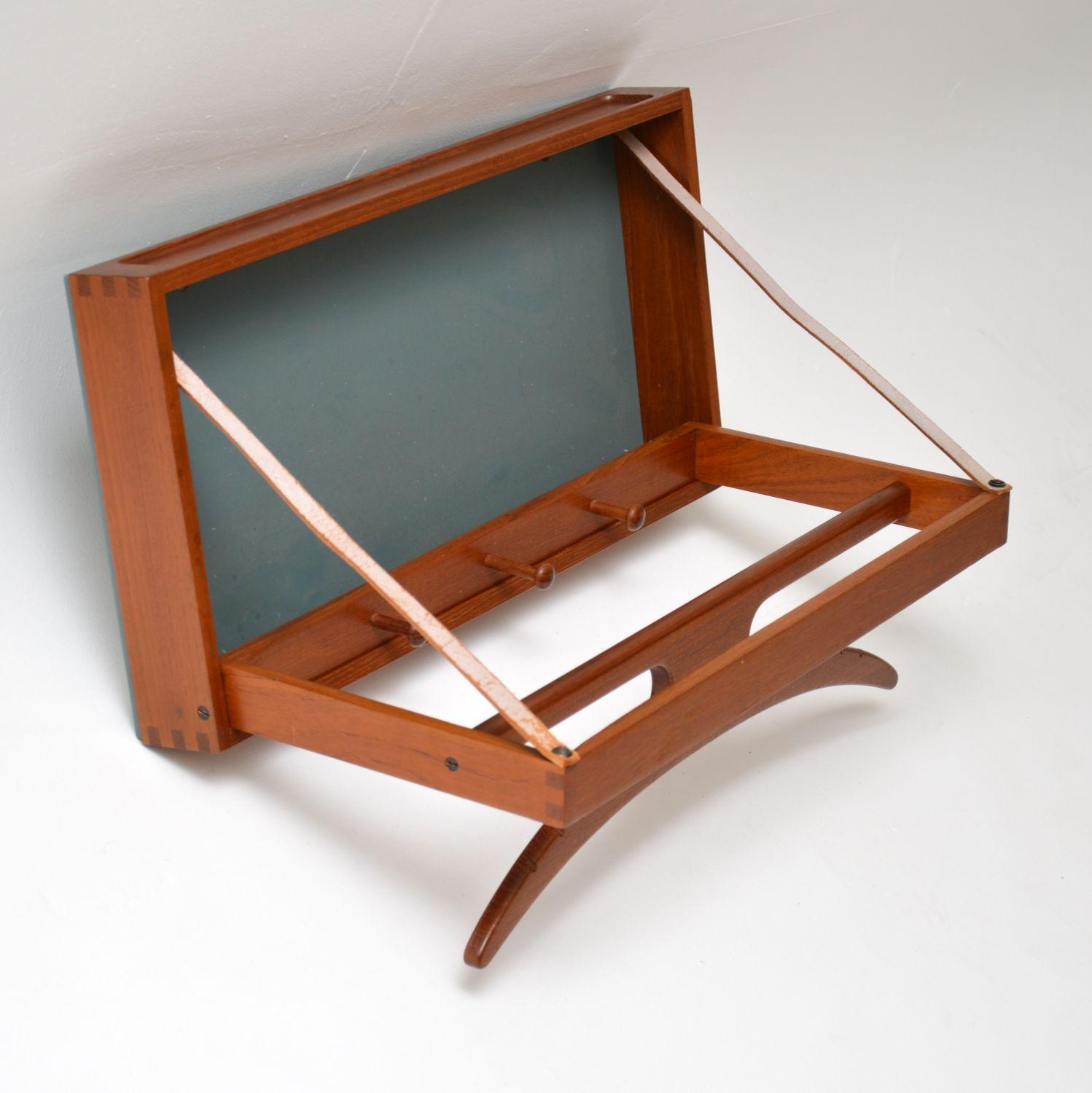 Danish Teak Wall Mounting Valet by Adam Hoff & Poul Ostergaard 4