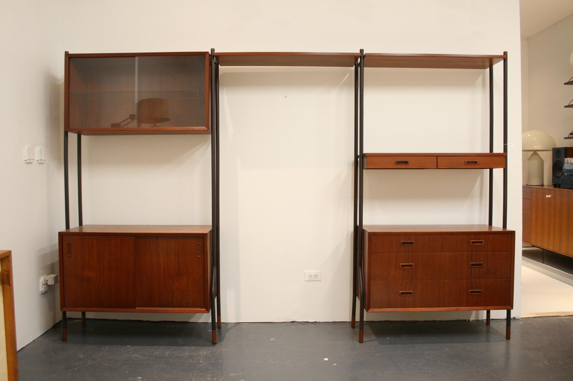 Danish Teak Wall System Attributed to Arne Vodder In Good Condition In Chicago, IL