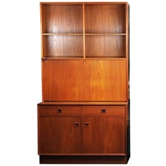 Vintage Danish Teak Wall Unit and Secretary by Erik Brouer for Brouer Mobelfabrik