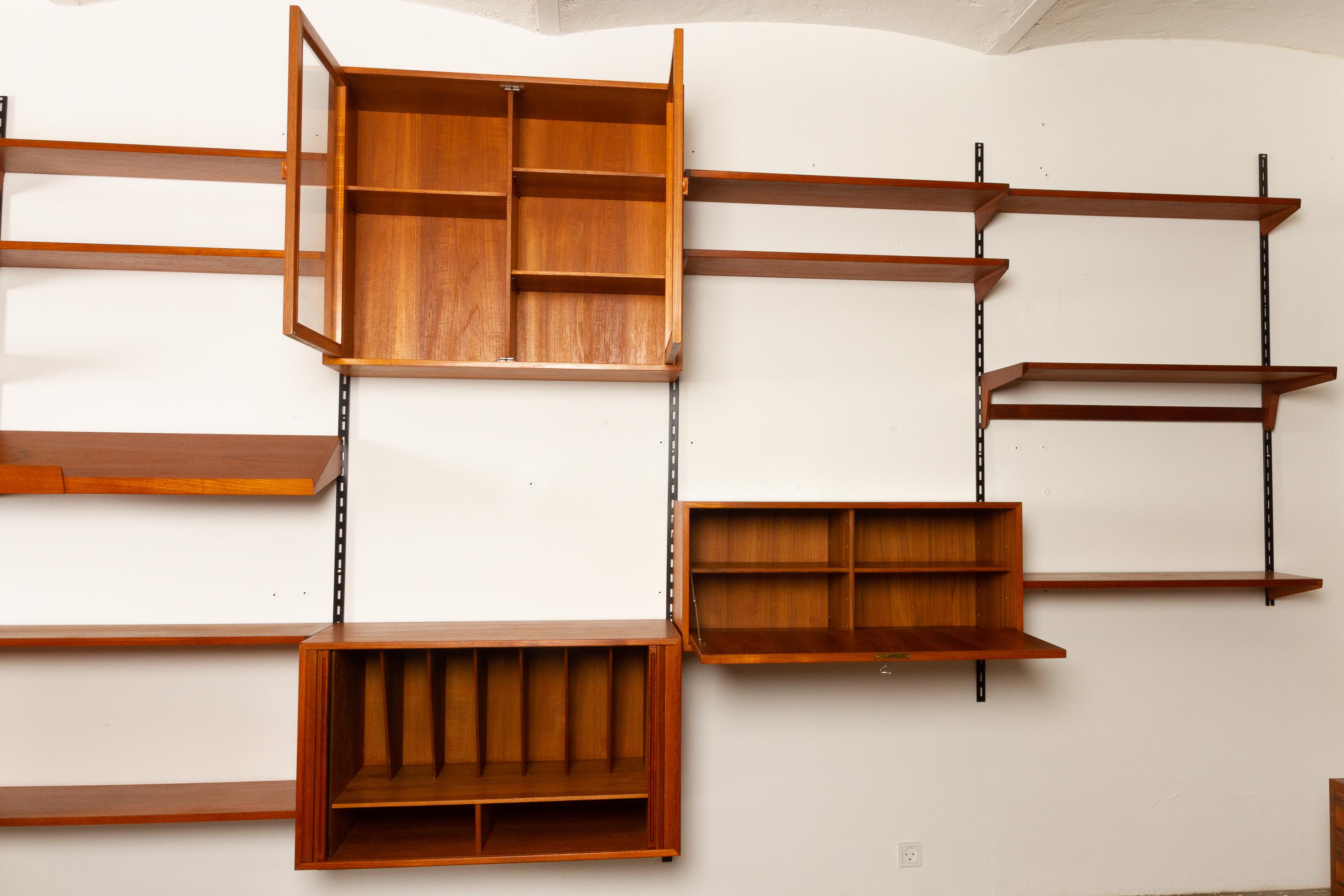 Scandinavian Modern Danish Teak Wall Unit by Kai Kristiansen for Feldballe Møbelfabrik, 1960s