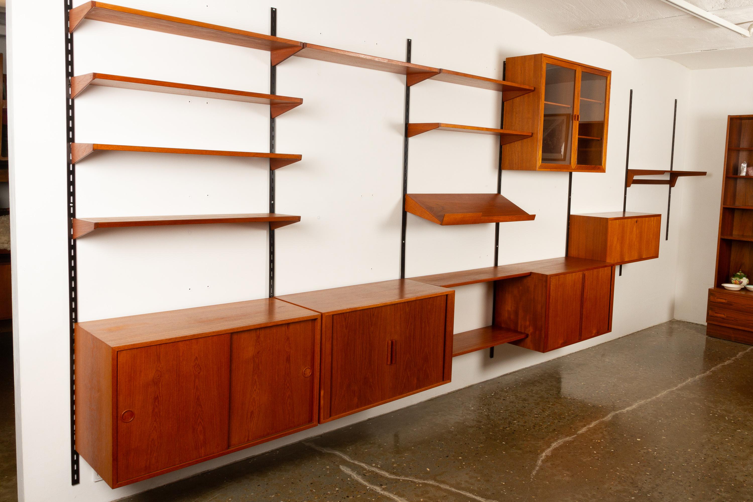 Danish Teak Wall Unit by Kai Kristiansen for Feldballe Møbelfabrik, 1960s 1