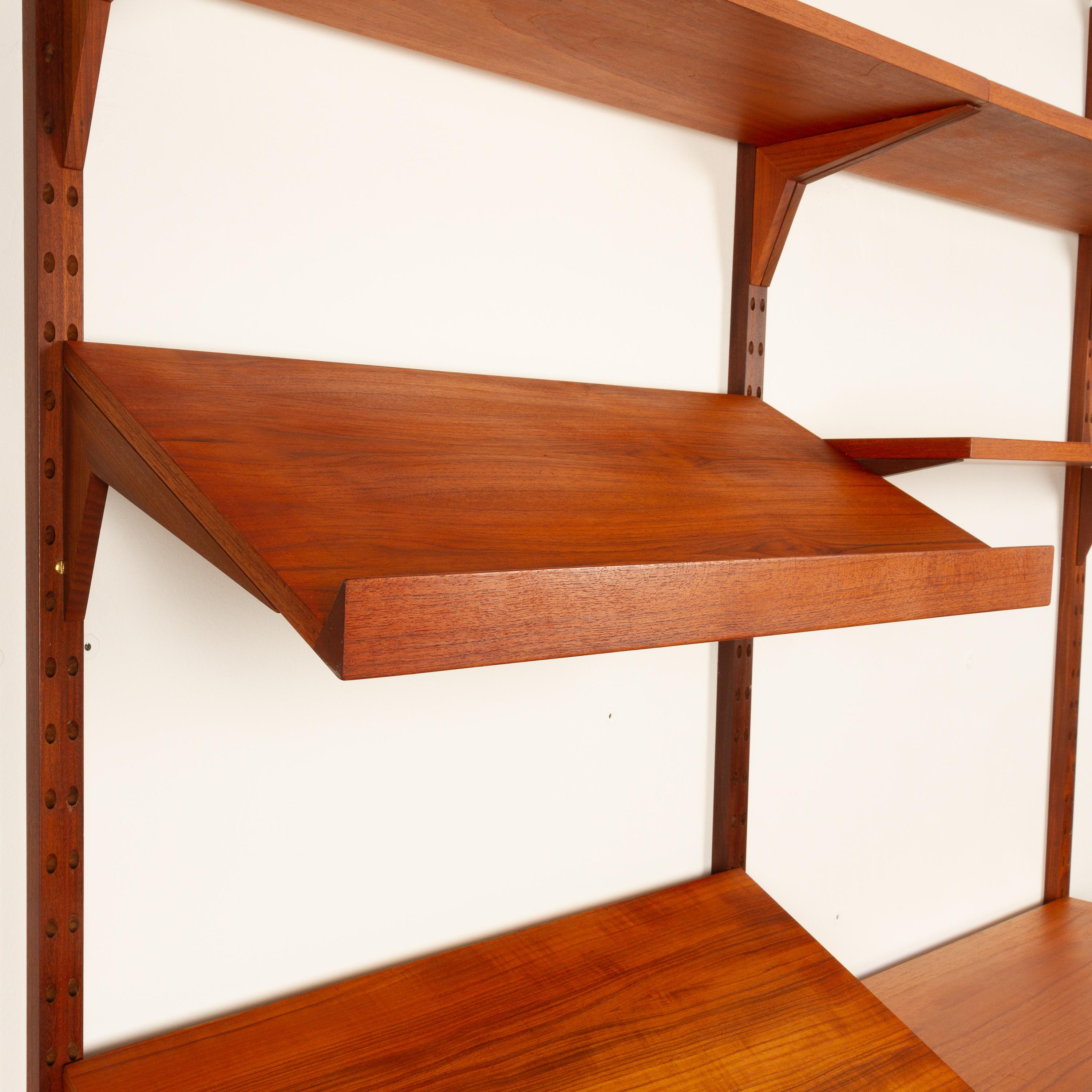 Danish Teak Wall Unit by Poul Cadovius for Cado, 1960s In Good Condition In Asaa, DK