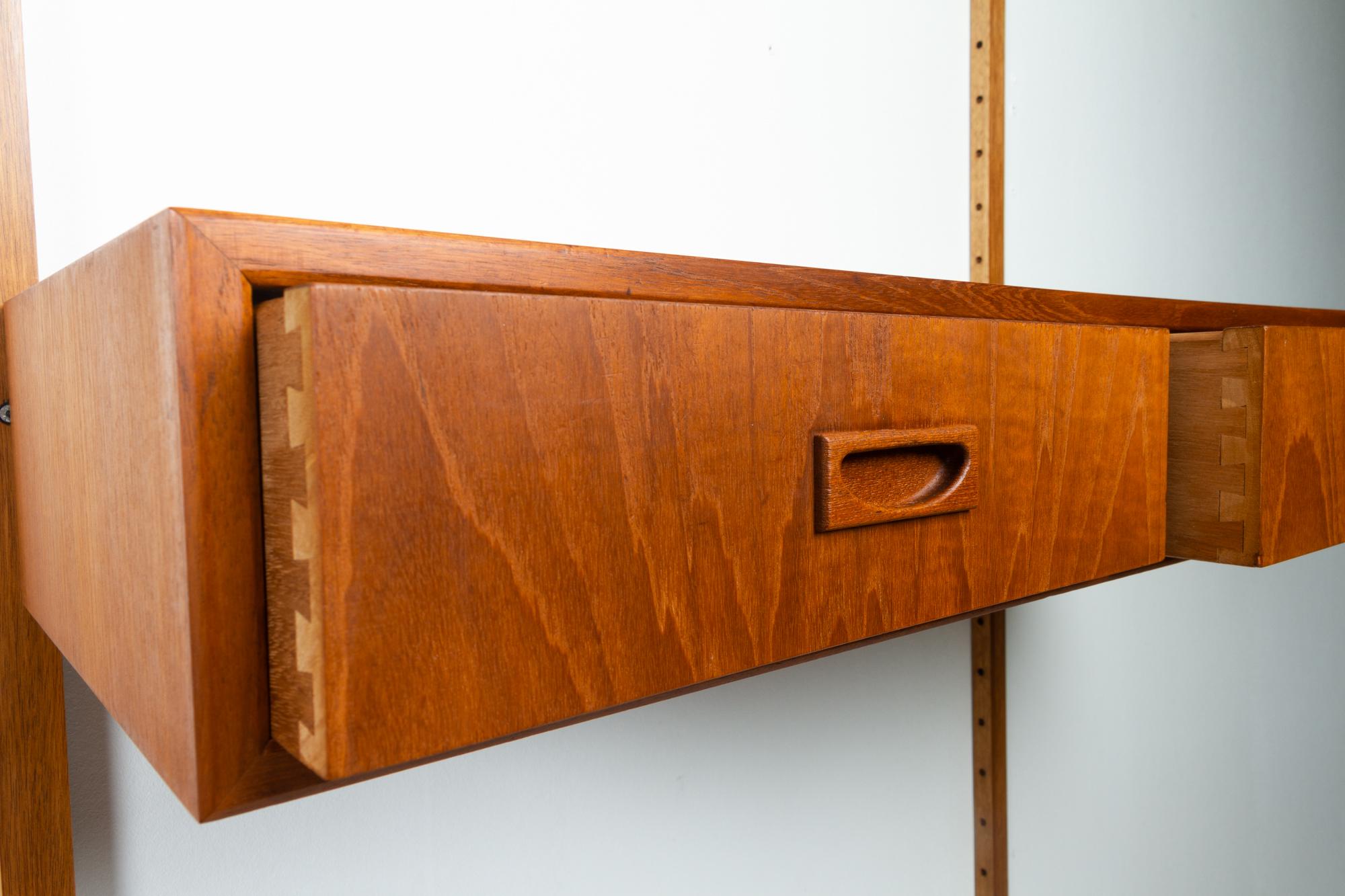 Danish Teak Wall Unit by PS System 1960s 3