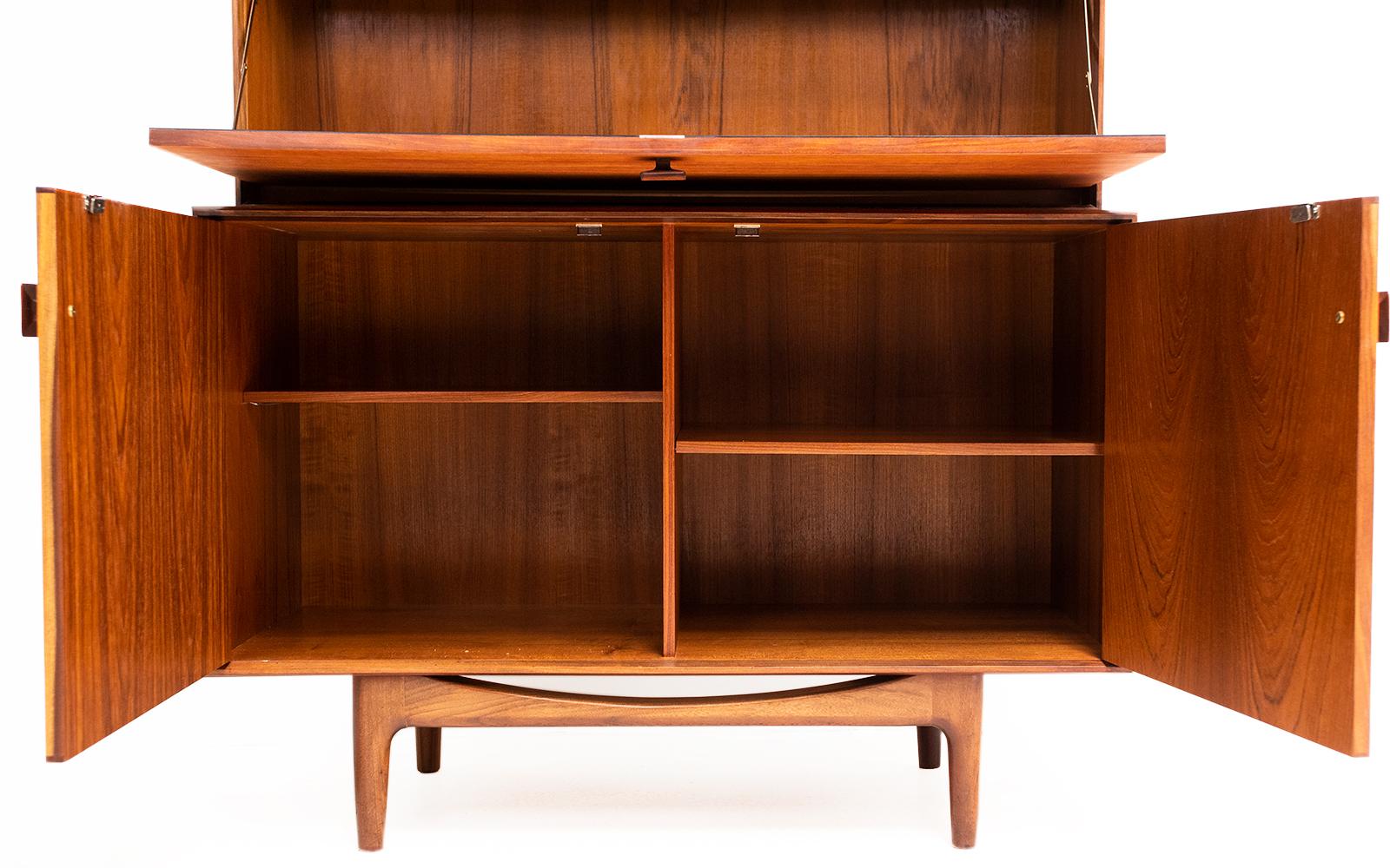 Danish Teak Wall Unit Drinks Cabinet by Ib Kofod Larsen for G Plan 1