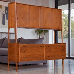 Danish Teak Wall Unit Hutch by Hans J. Wegner for Ry Møbler, 1958