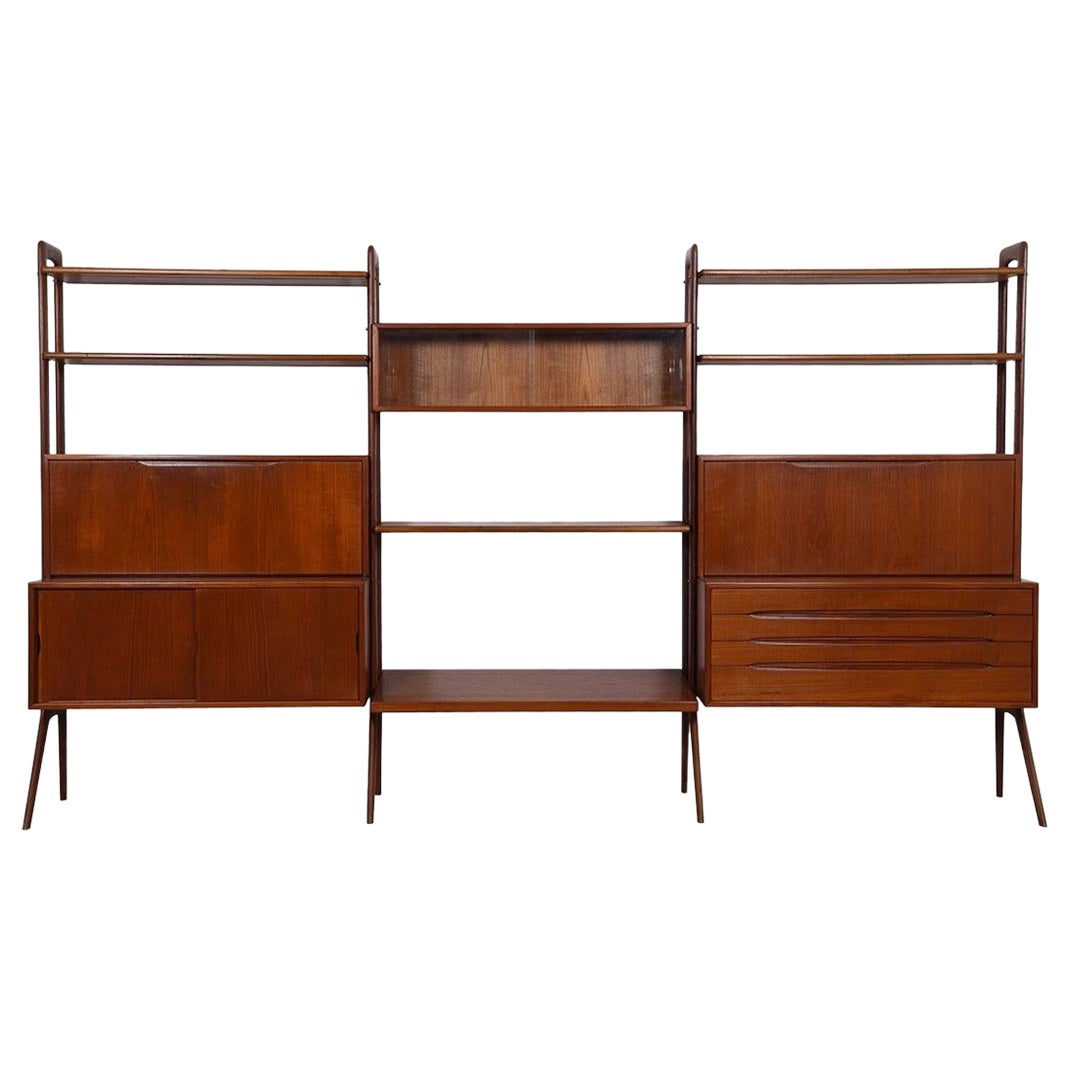 Danish Teak Wall Unit Modular Room Divider by Kurt Ostervig