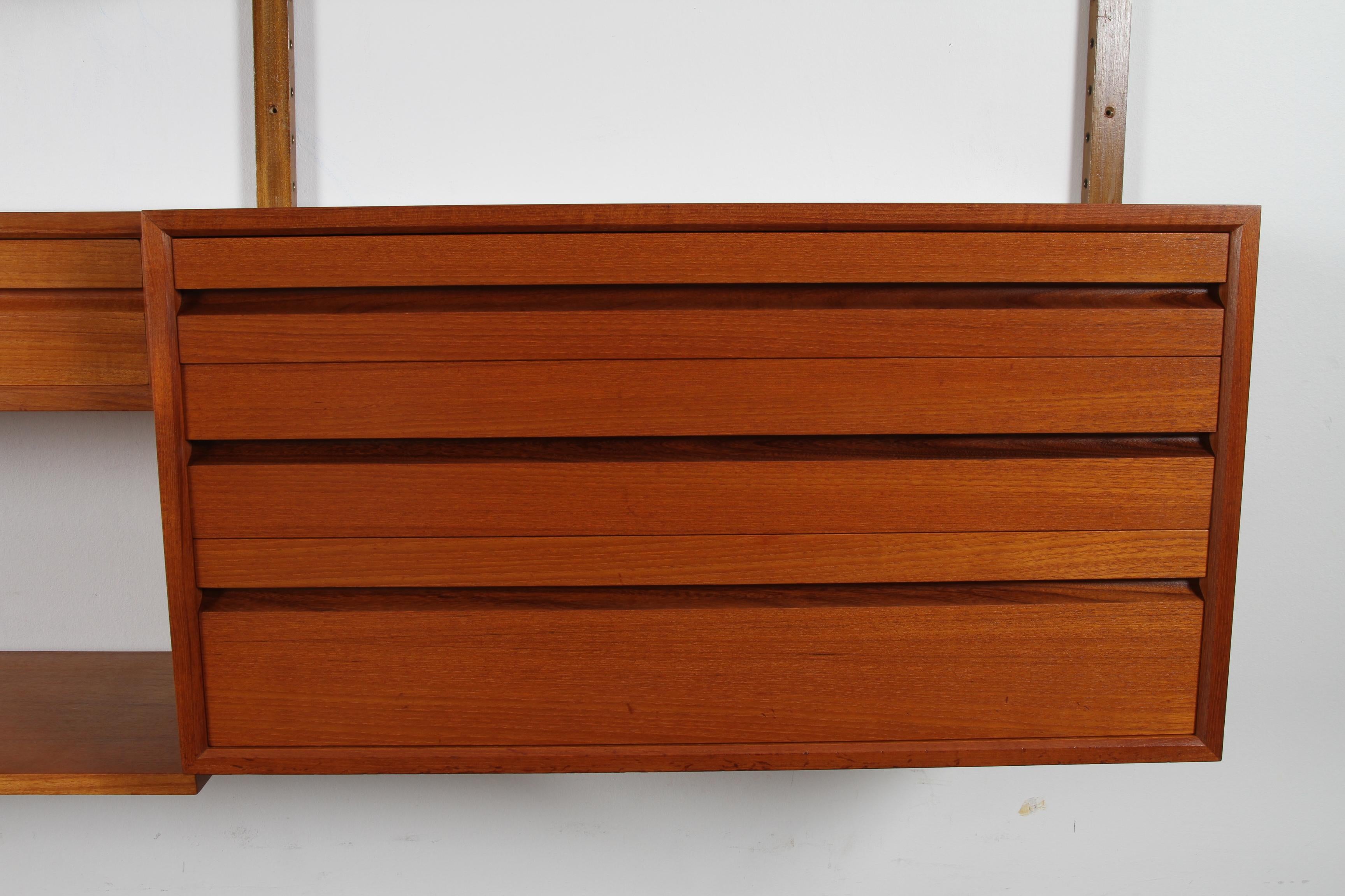 Scandinavian Modern Danish Teak Wall Unit 