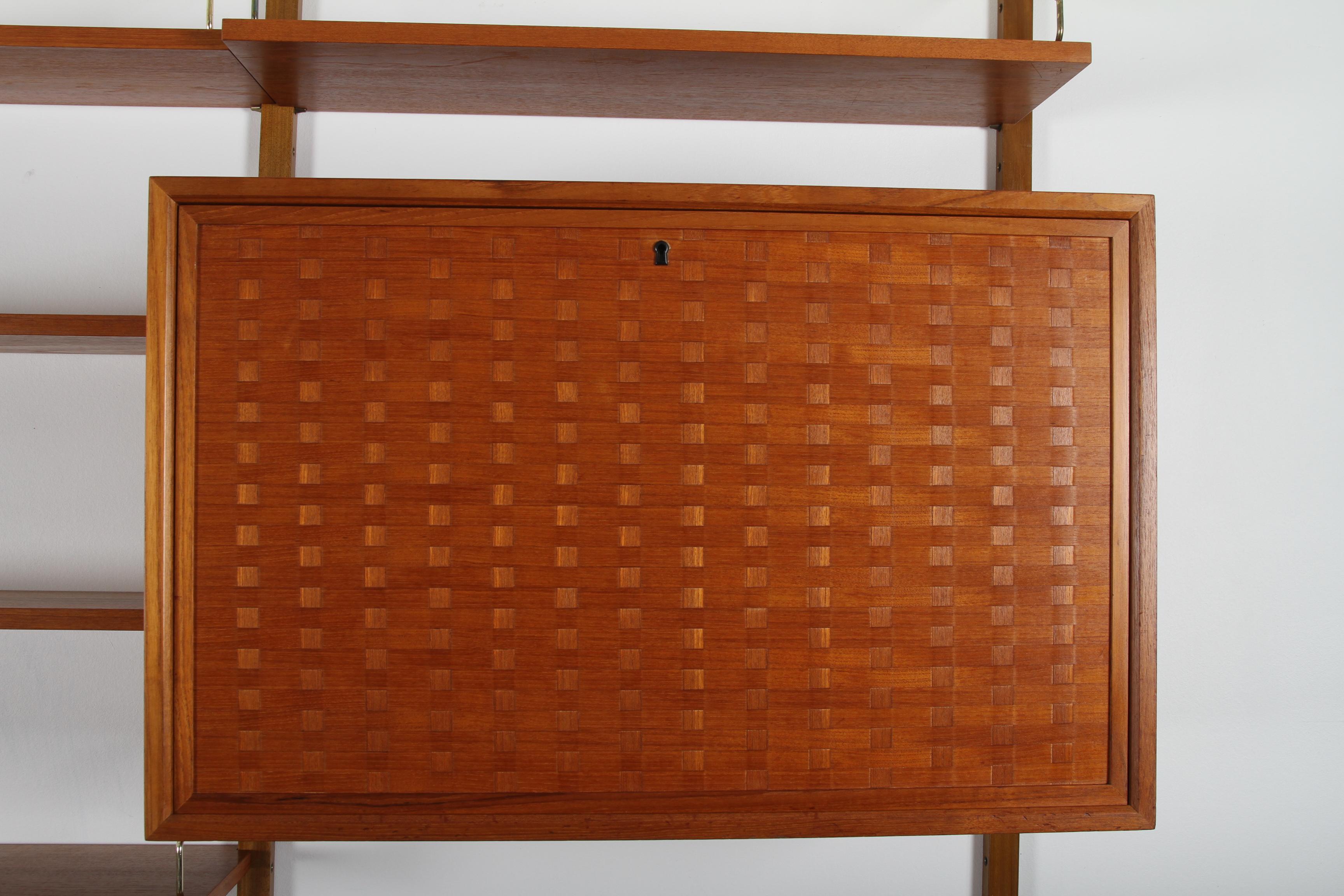 Veneer Danish Teak Wall Unit 