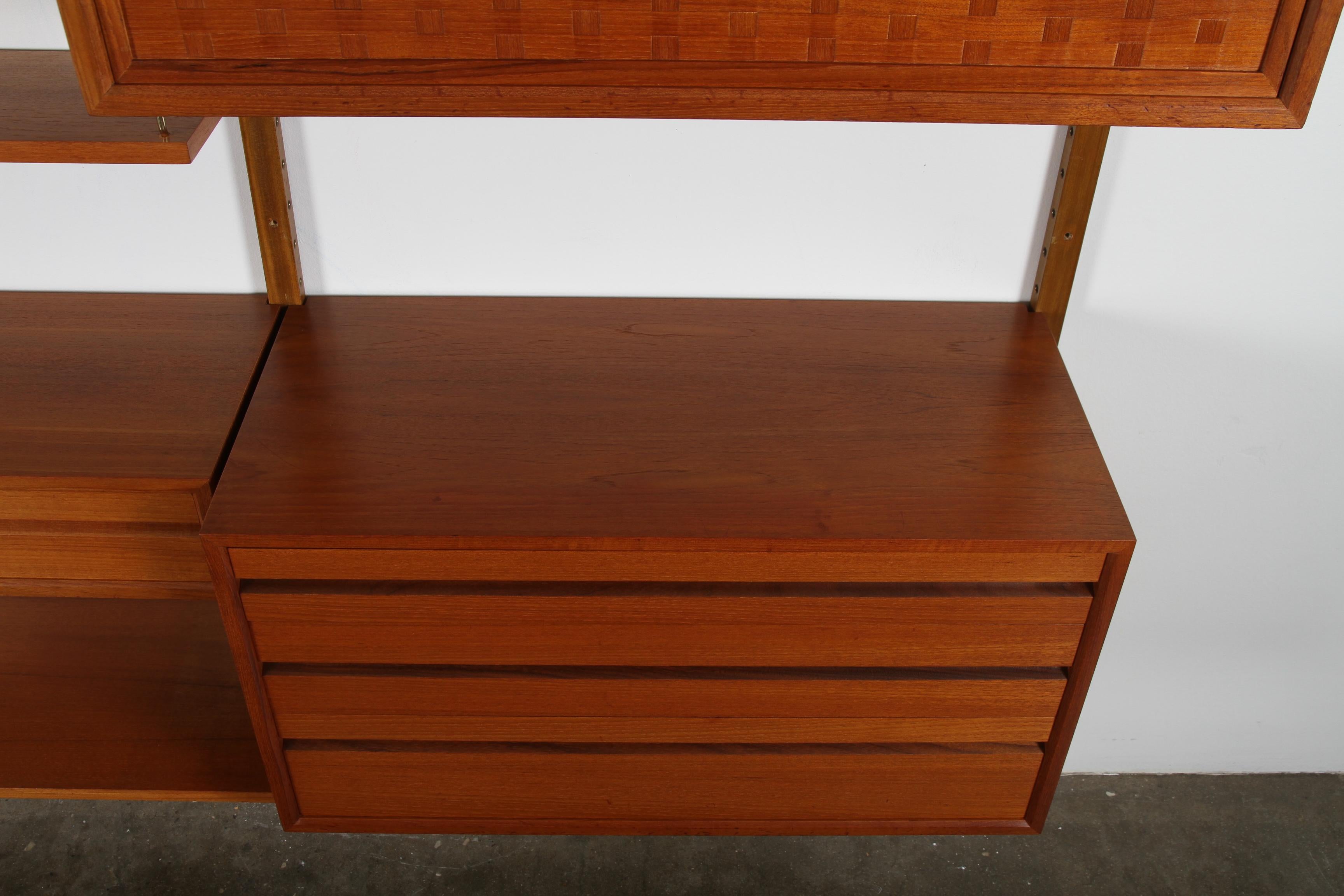 Mid-20th Century Danish Teak Wall Unit 