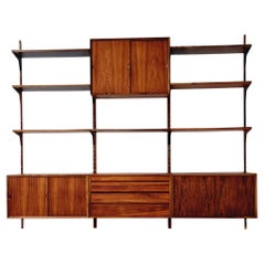 Dänischer Wandschrank aus Teakholz mit 3 Schränken von Poul Cadovius für Cado, Dänemark, 1960er Jahre
