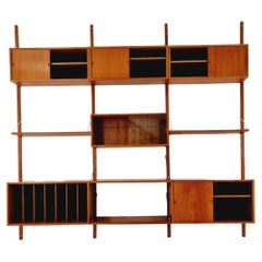 Danish Teak Wall Unit with 5  cabinets  by Poul Cadovius for Cado, Denmark, 1960