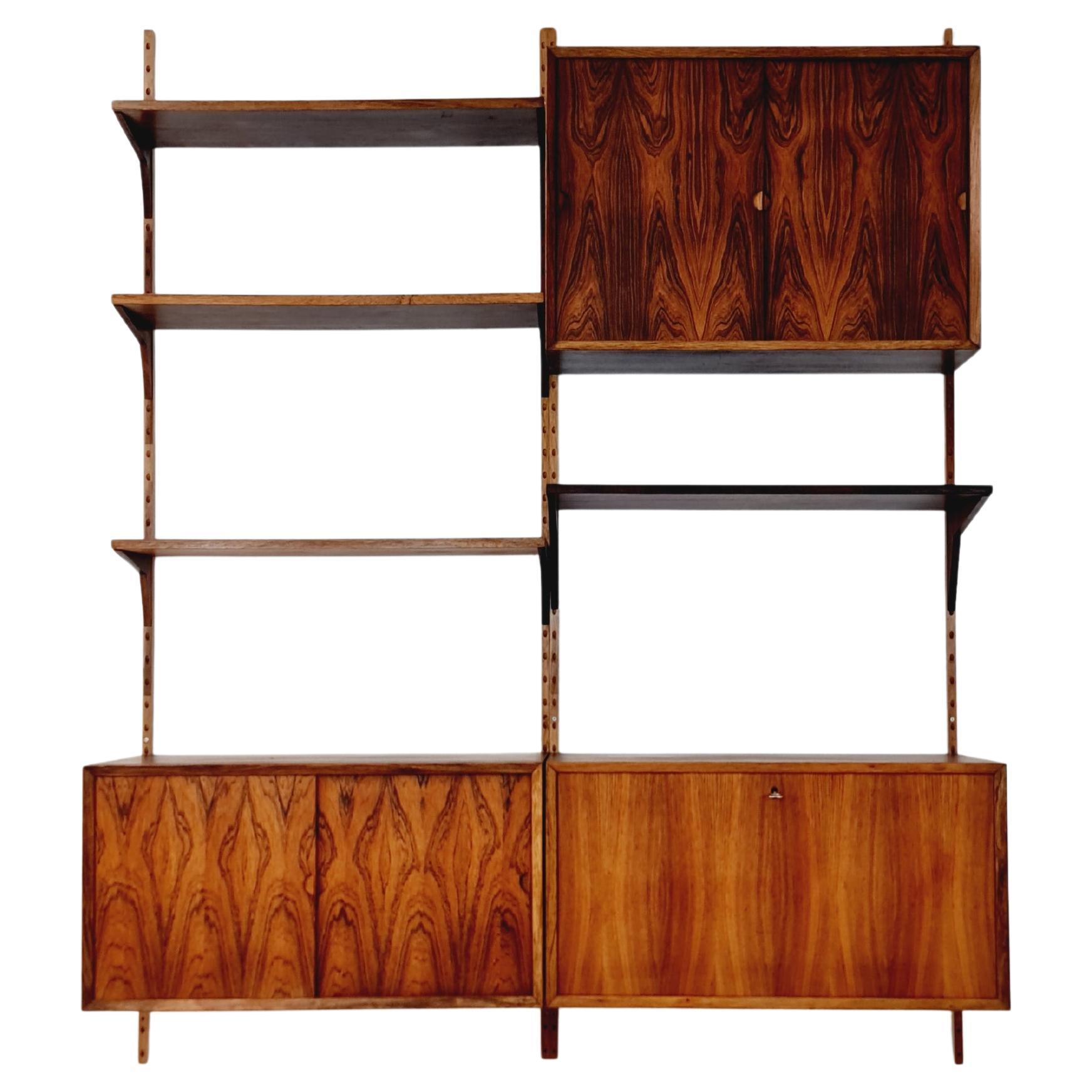 Dänischer Wandschrank aus Teakholz mit Barschrank  Poul Cadovius für Cado, Dänemark, 1960