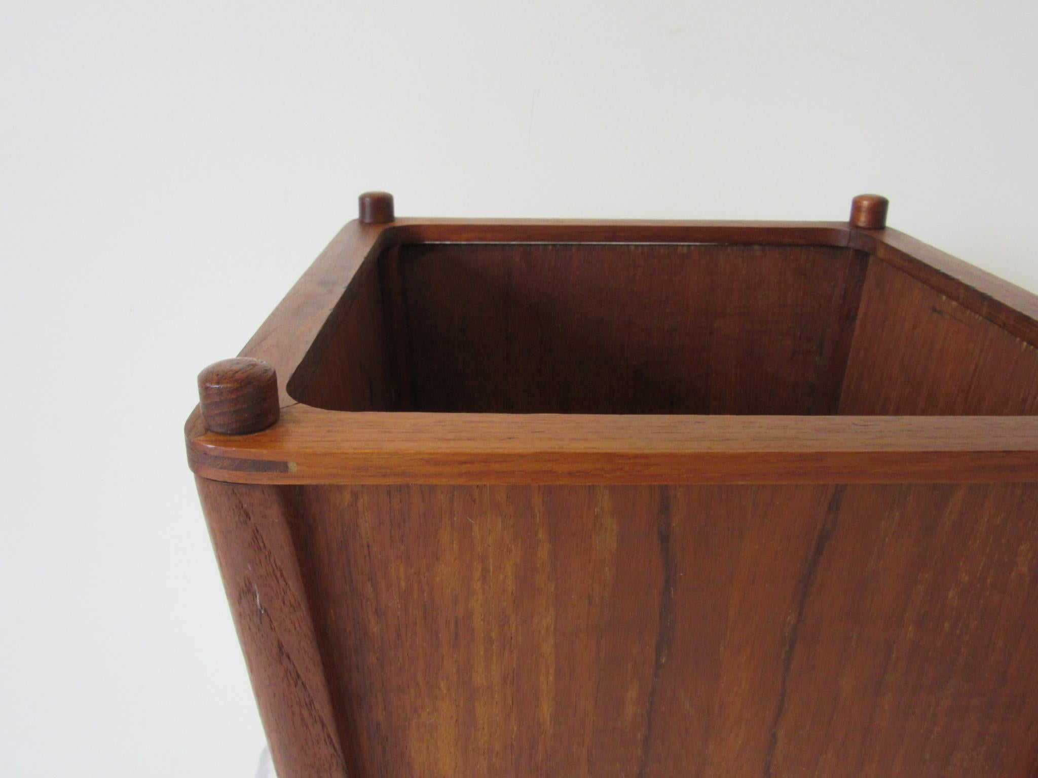 Mid-Century Modern Danish Teak Waste Basket