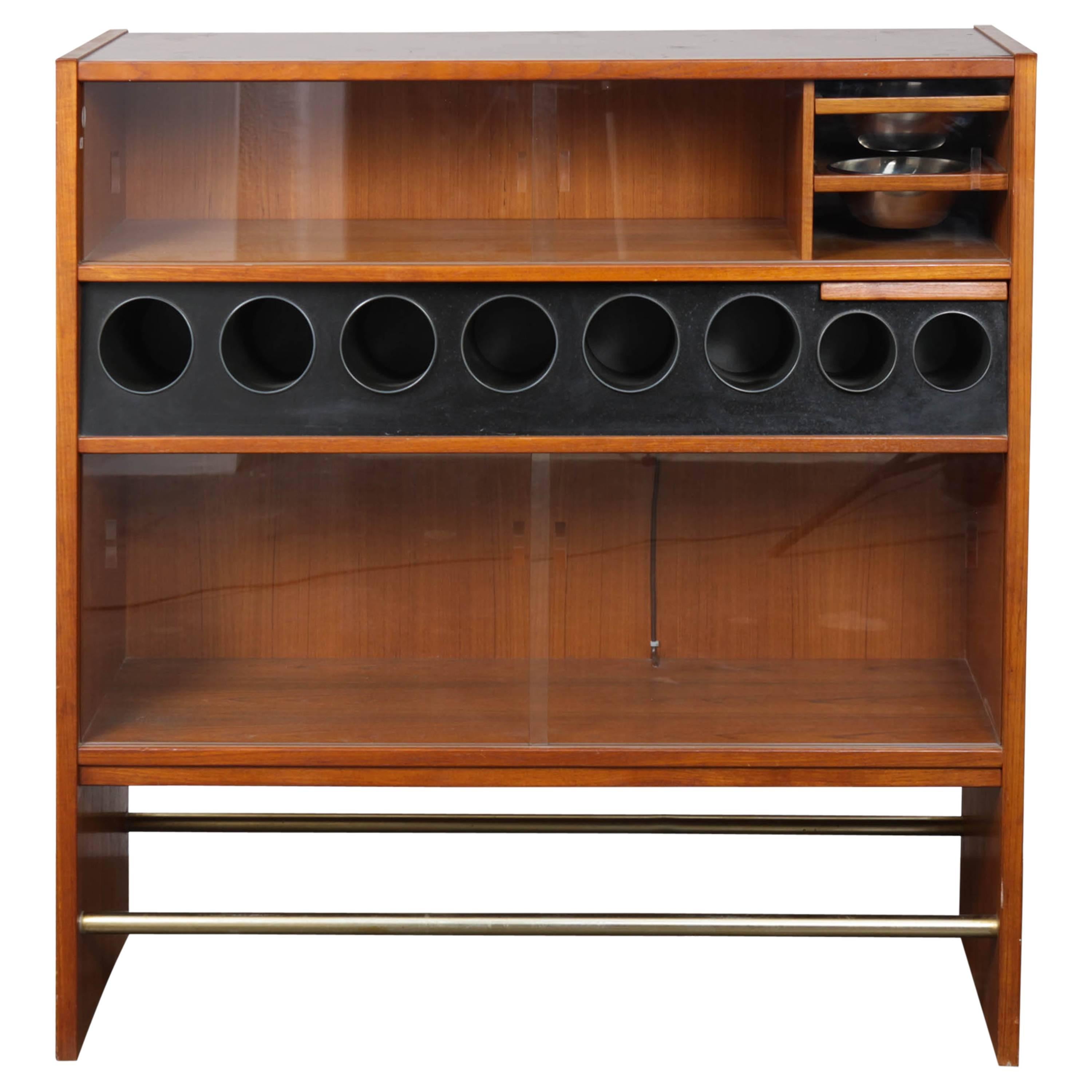 Danish Teak Wet Bar Designed by Poul Heltborg For Sale