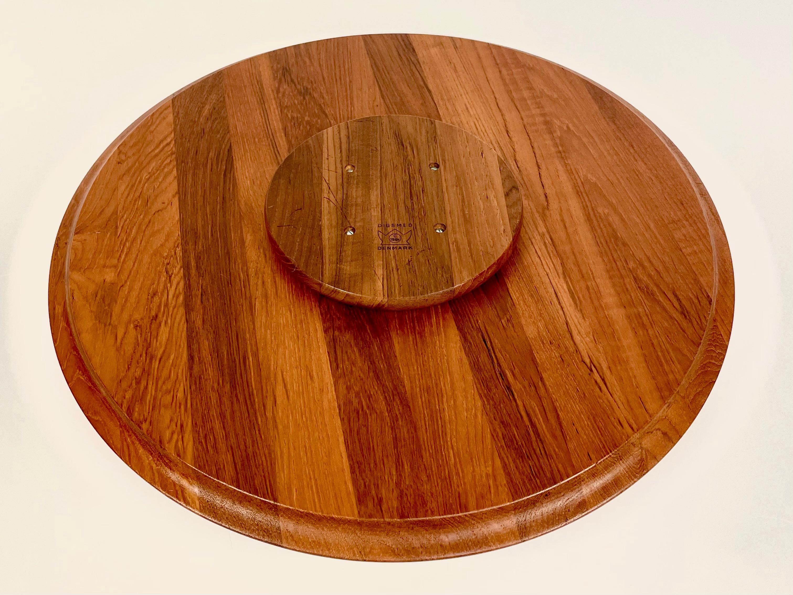 Danish Retro Teakwood 8-bowls “Lazy Susan” from 1964 by Digsmed For Sale 4
