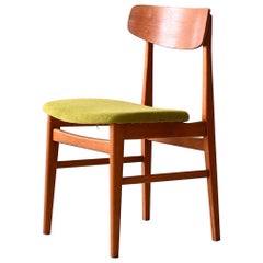 Danish teak wood chair reupholstered