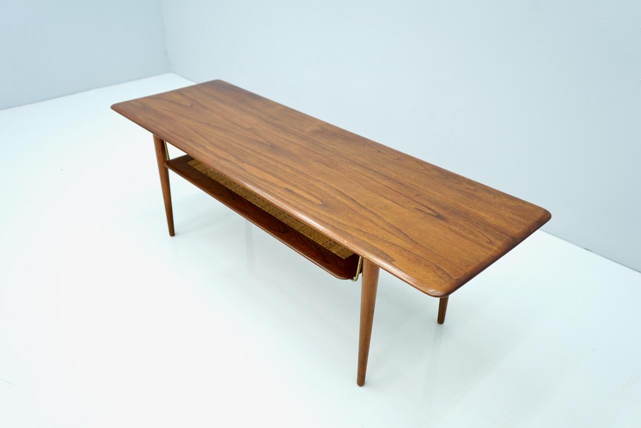 Danish Teak Wood Coffee Table by Peter Hvidt & Orla Molgaard Nielsen, 1956 4