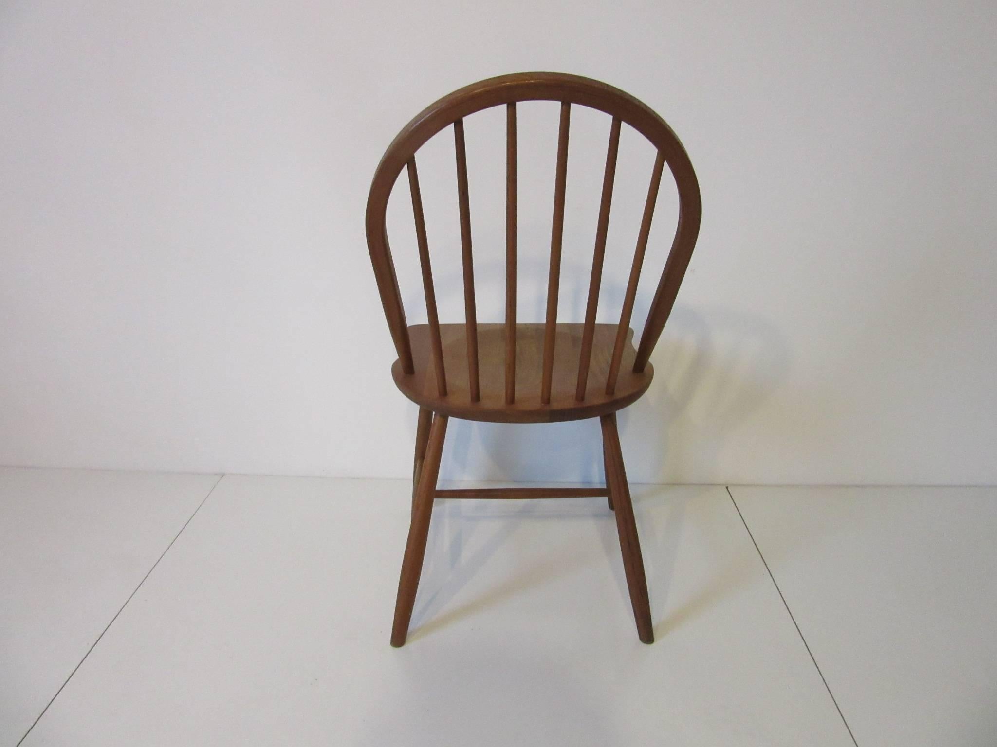 Mid-Century Modern Danish Teak Wood Desk Chair by Eric Ole Jorgensen Denmark