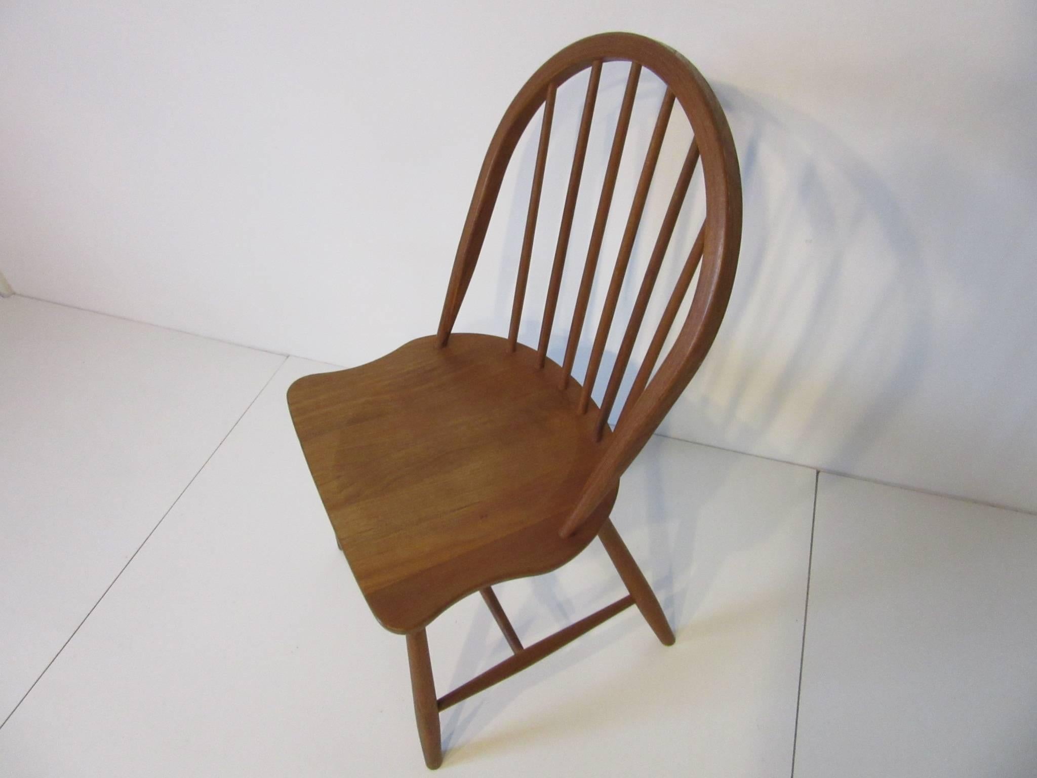 20th Century Danish Teak Wood Desk Chair by Eric Ole Jorgensen Denmark