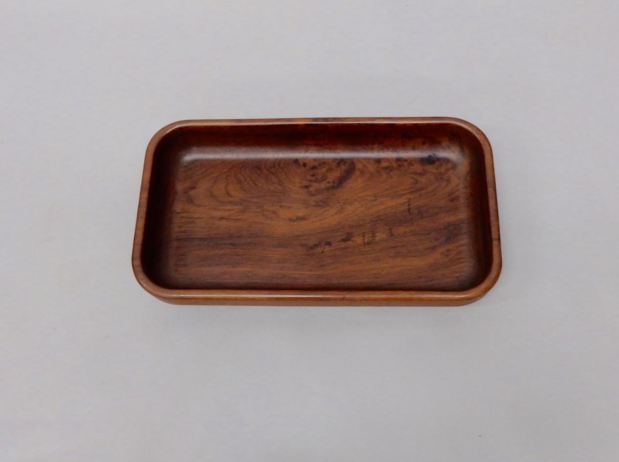 Nicely grained teak wood dresser or desk top box. Stamped Teak ESA Denmark.