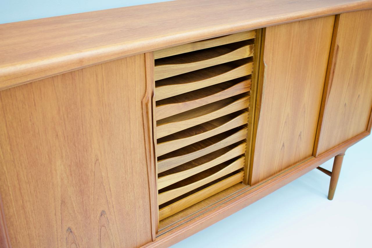 Mid-20th Century Danish Teak Wood Sideboard by Axel Christensen for ACO Mobler, 1960s For Sale