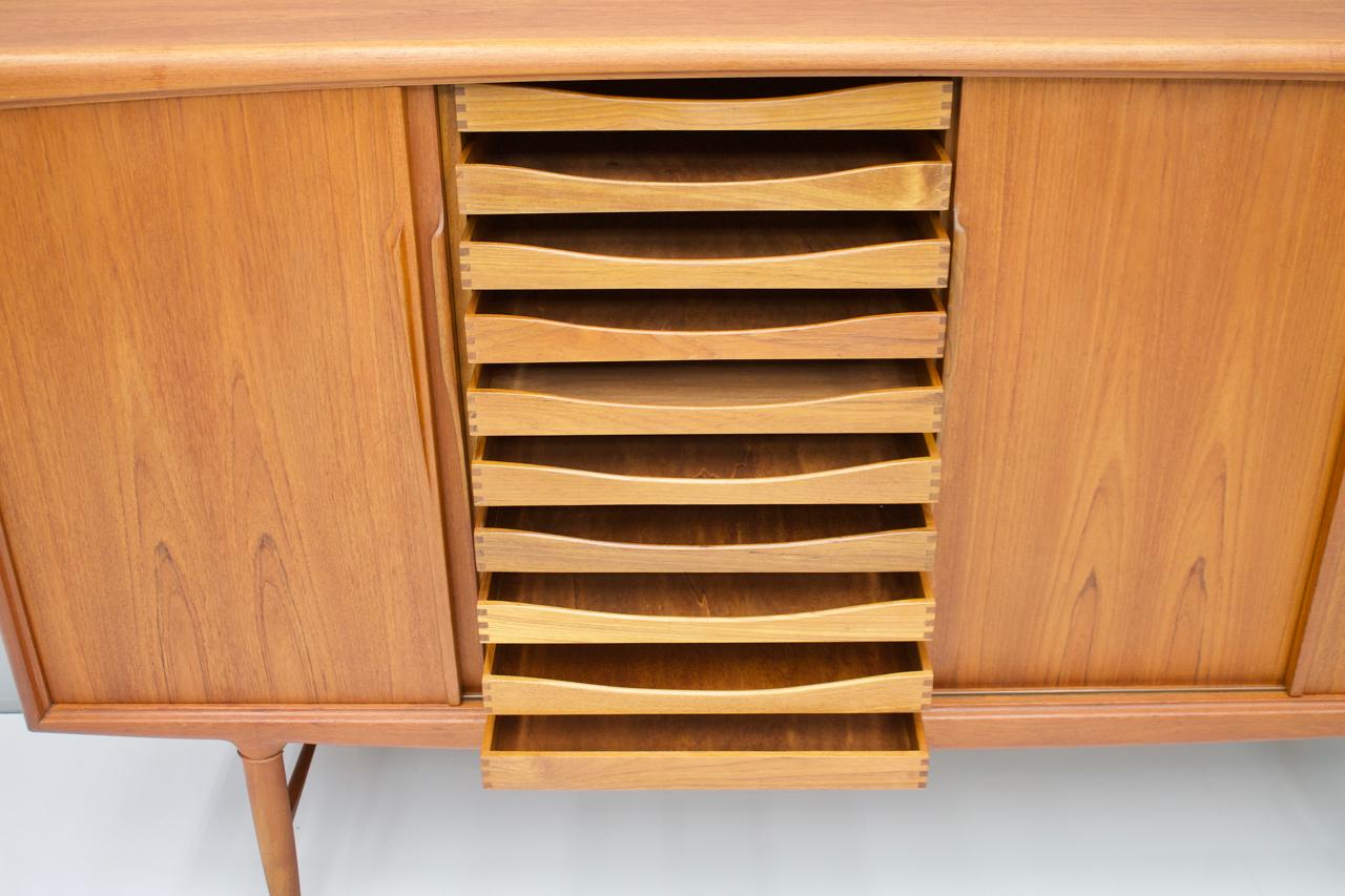 Danish Teak Wood Sideboard by Axel Christensen for ACO Mobler, 1960s For Sale 1