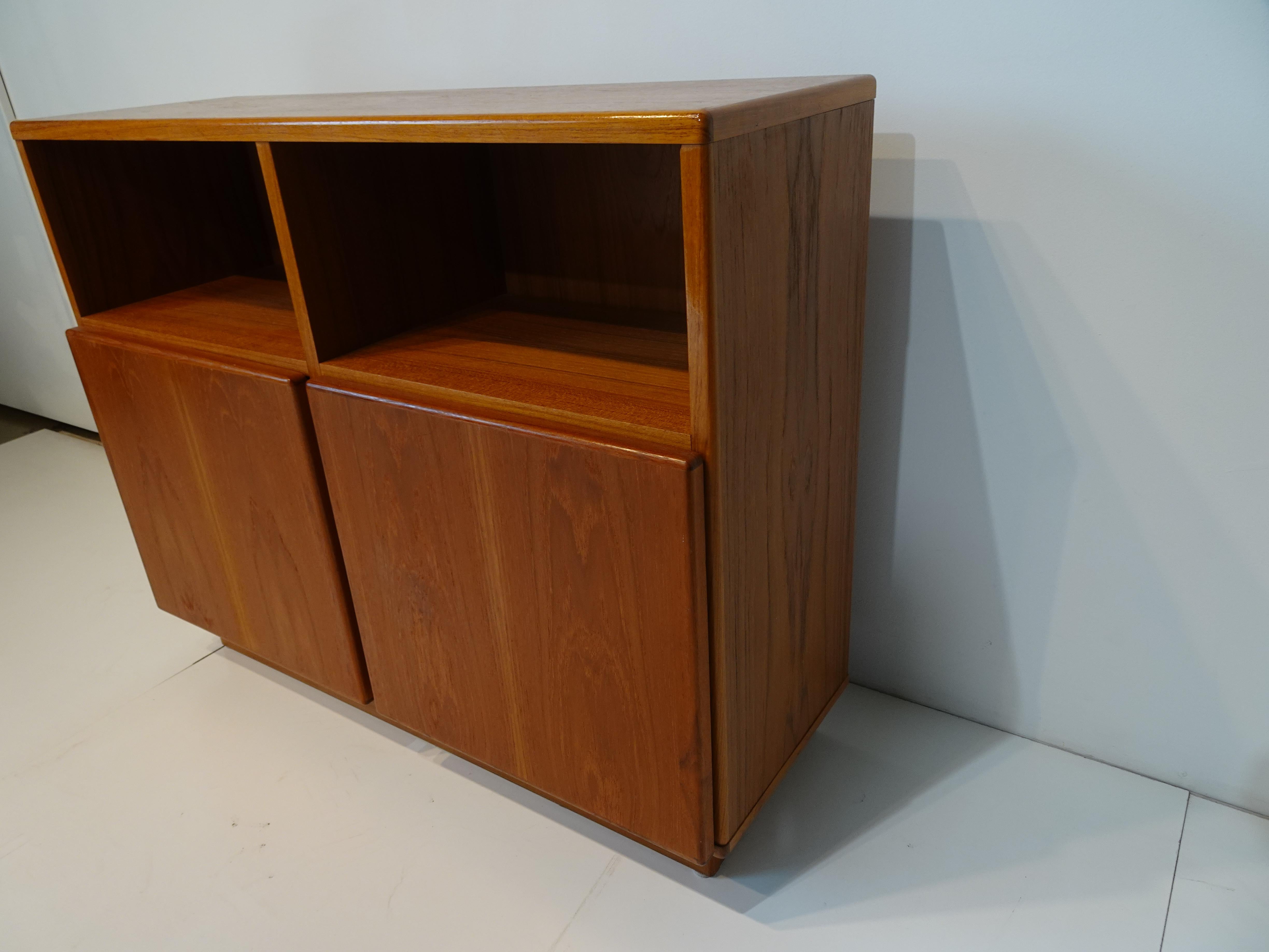 Mid-Century Modern Danish Teak Wood Slim Storage Cabinet