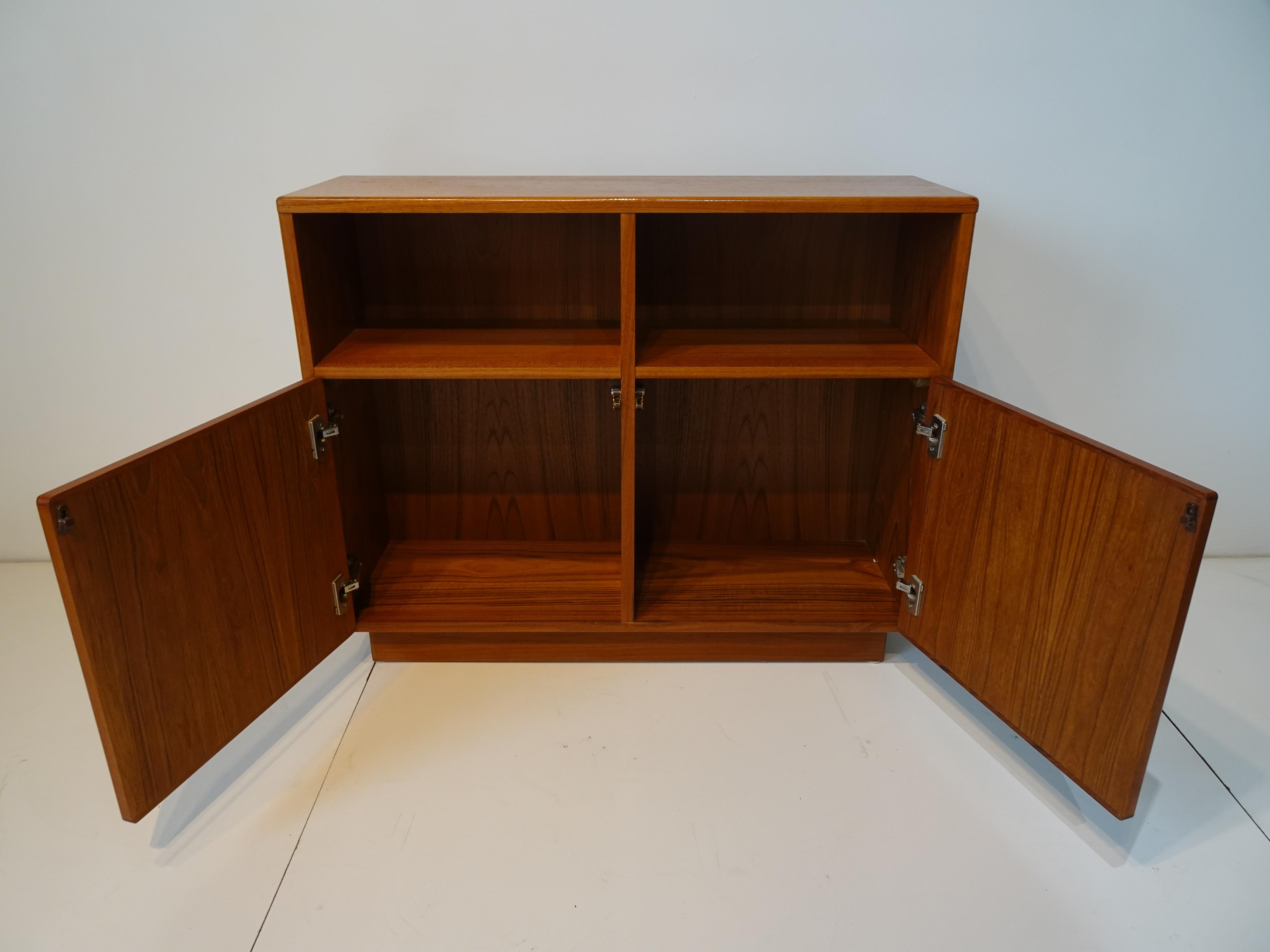 20th Century Danish Teak Wood Slim Storage Cabinet