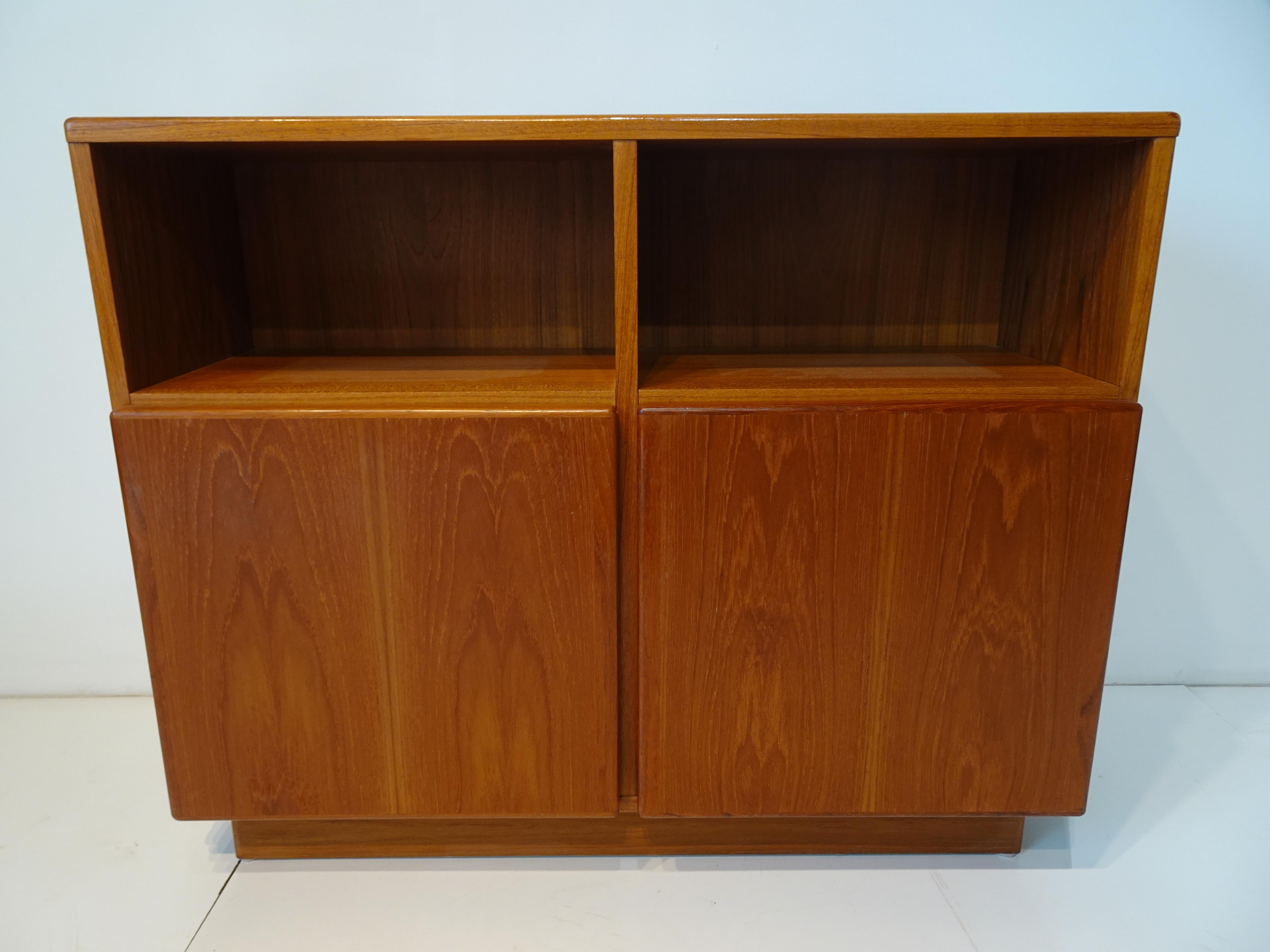 Danish Teak Wood Slim Storage Cabinet 4