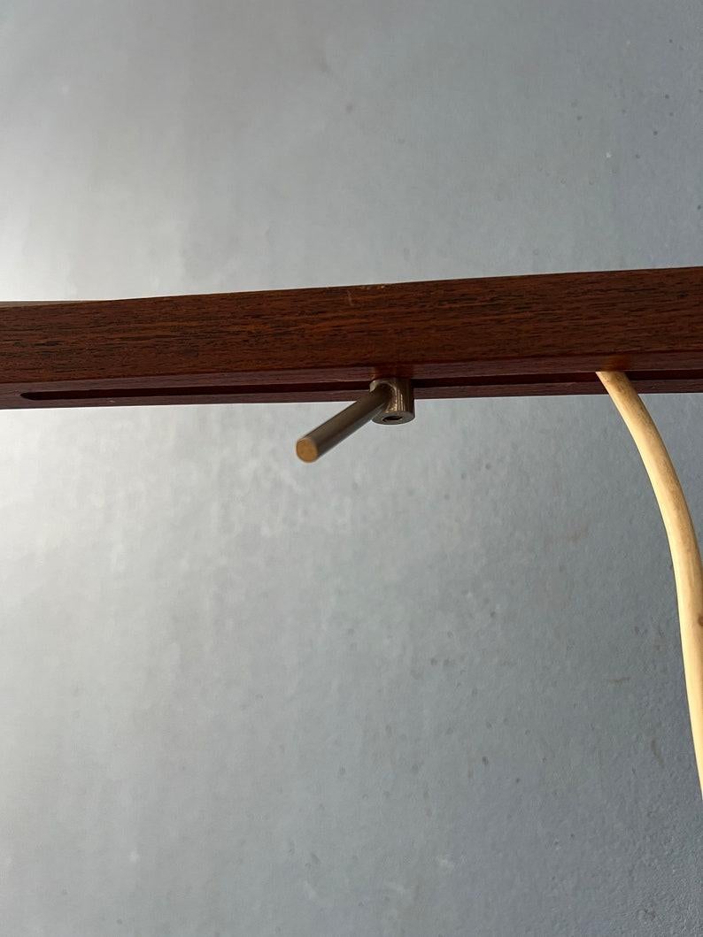 20th Century Danish Teak Wood Wall Lamp with Extendable Arm, 1970's