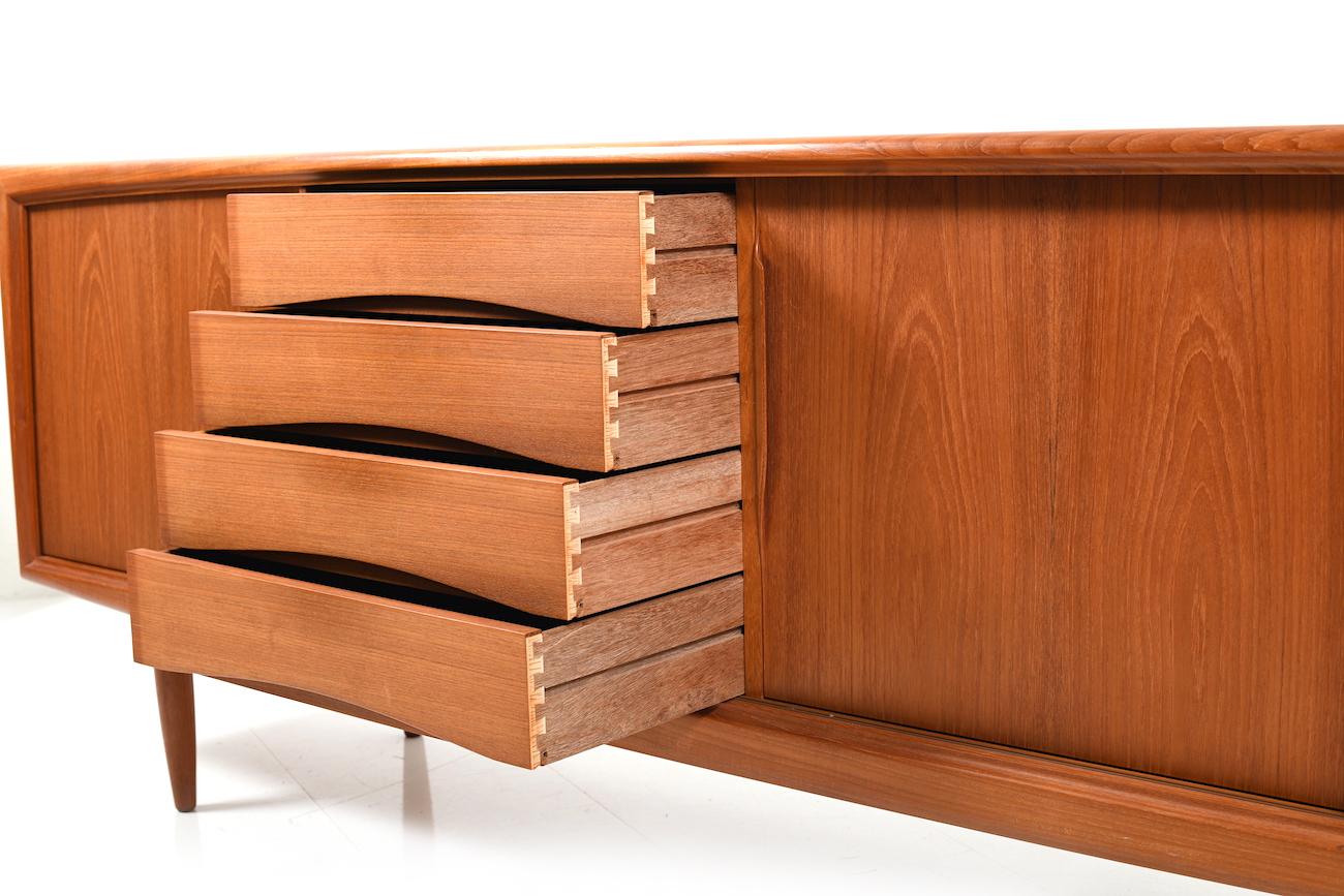 Mid-20th Century Danish Teak Wooden Sideboard by Gunni Omann for ACO For Sale