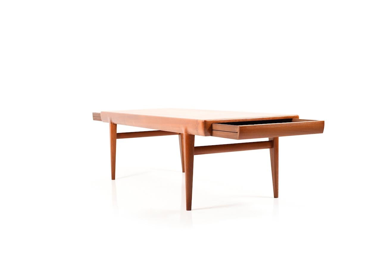 Scandinavian Modern Danish Teak Wooden Sofa Table by Johannes Andersen For Sale