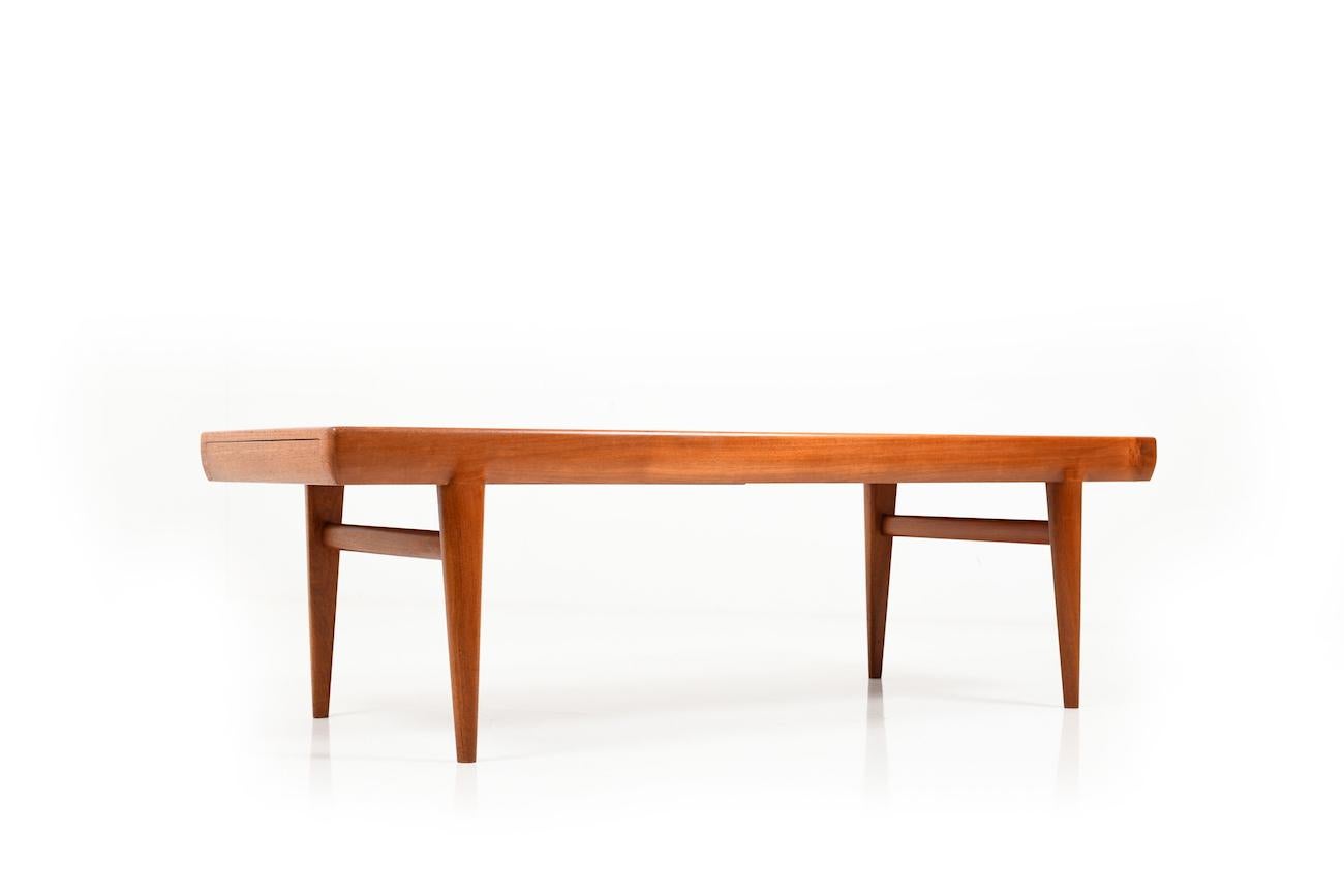 Formica Danish Teak Wooden Sofa Table by Johannes Andersen For Sale