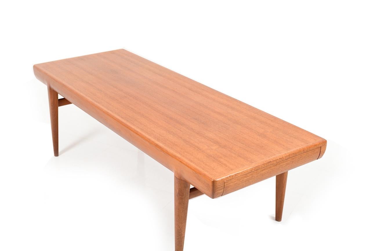 Danish Teak Wooden Sofa Table by Johannes Andersen For Sale 3