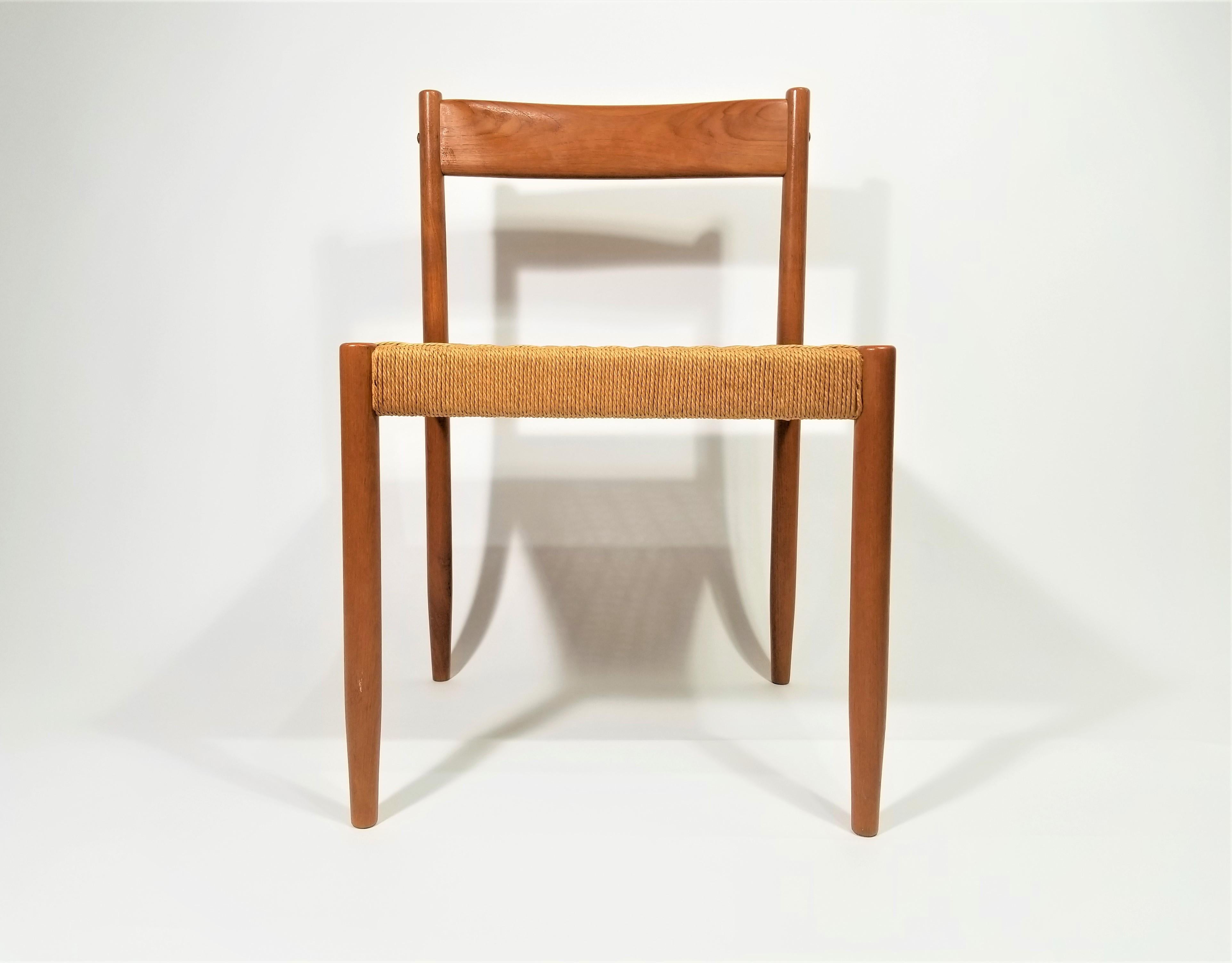 1960s Midcentury Poul Volther for Frem Rojle Danish Scandinavian teak side chair with handwoven seat. Excellent condition.
Local In house delivery can be arranged for this item in nyc and surrounding areas. 