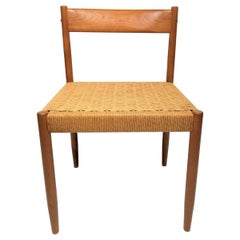 Poul Volther for Frem Rojle Danish Teak Woven Chair Midcentury 1960s