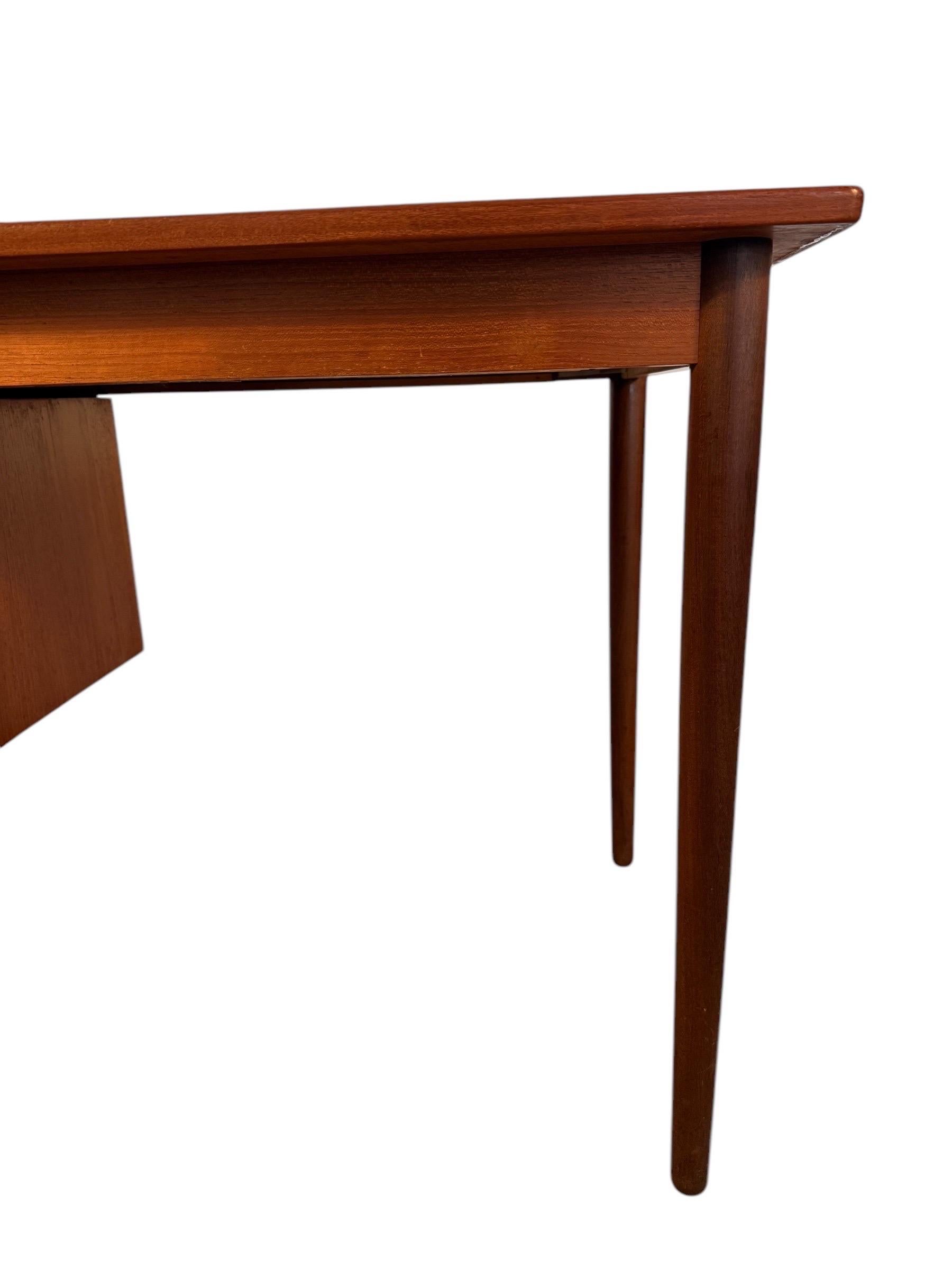 Danish Teak Writing Desk by Arne Vodder with Sliding Drawers 4
