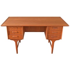 Danish Teak Writing Desk by Gunnar Nielsen Tibergaard, 1960s, Denmark