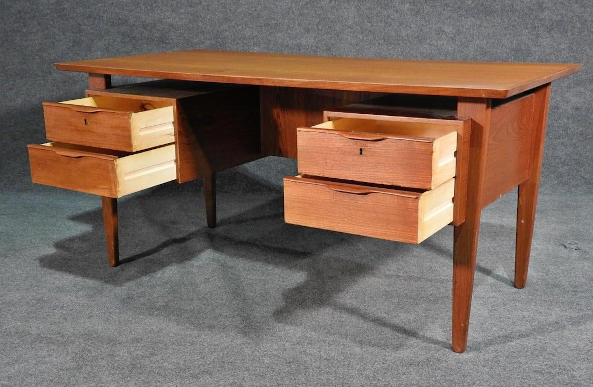 Mid-Century Modern Danish Teak Writing Desk