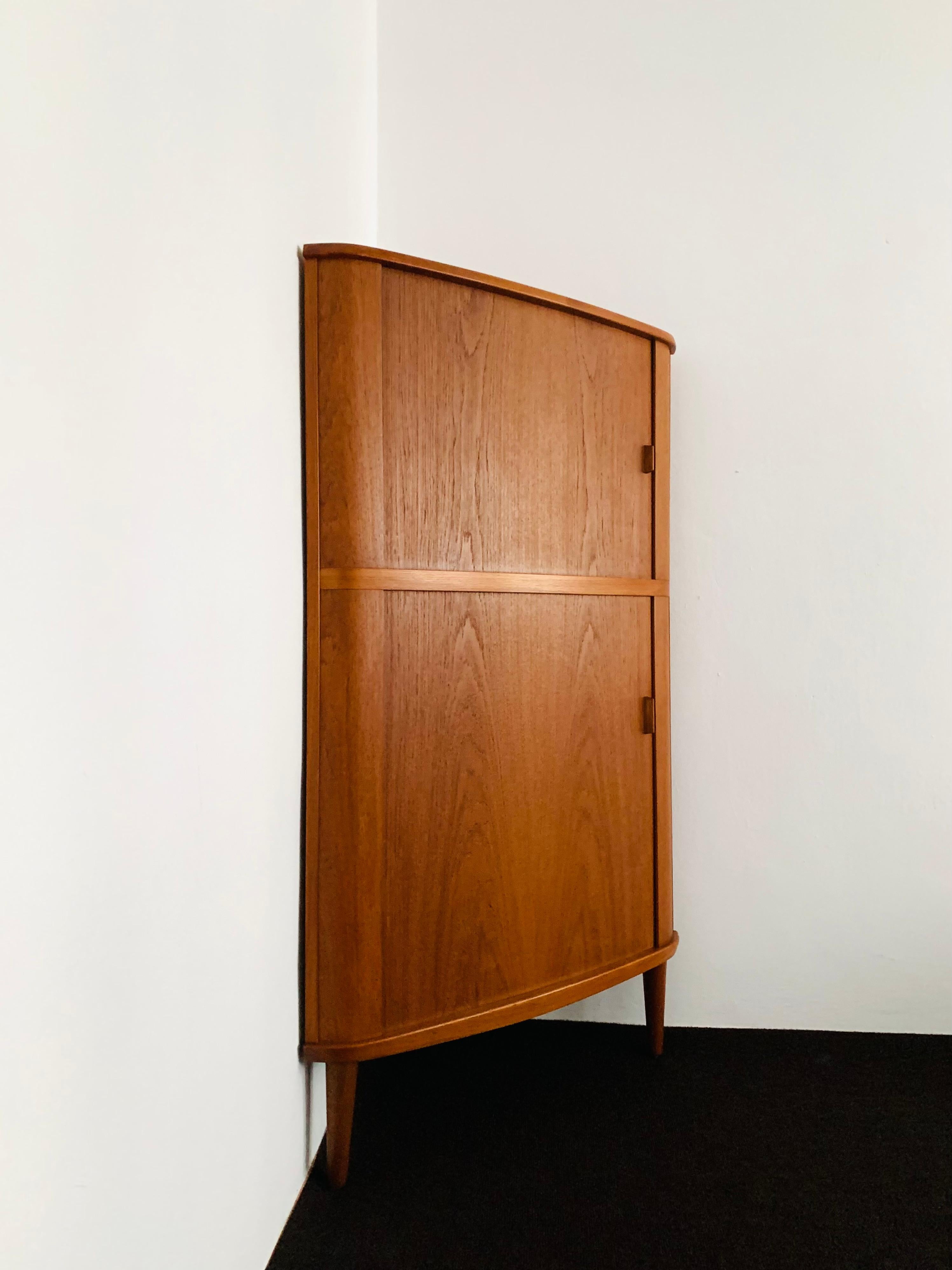 Scandinavian Modern Danish Teakwood Corner Cabinet by Arne Hovmand-Olsen for Skovmand and Andersen For Sale