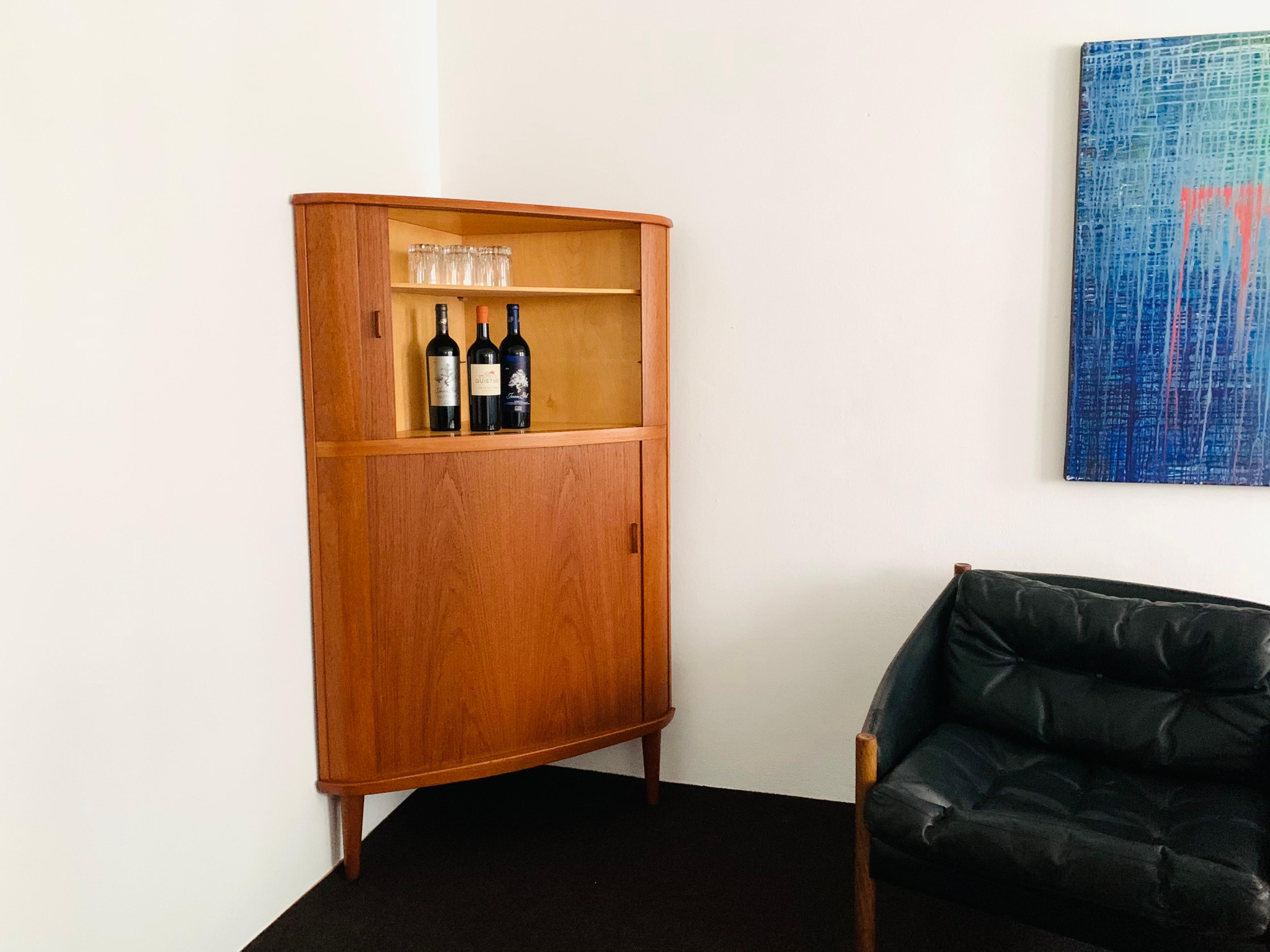 Danish Teakwood Corner Cabinet by Arne Hovmand-Olsen for Skovmand and Andersen For Sale 1