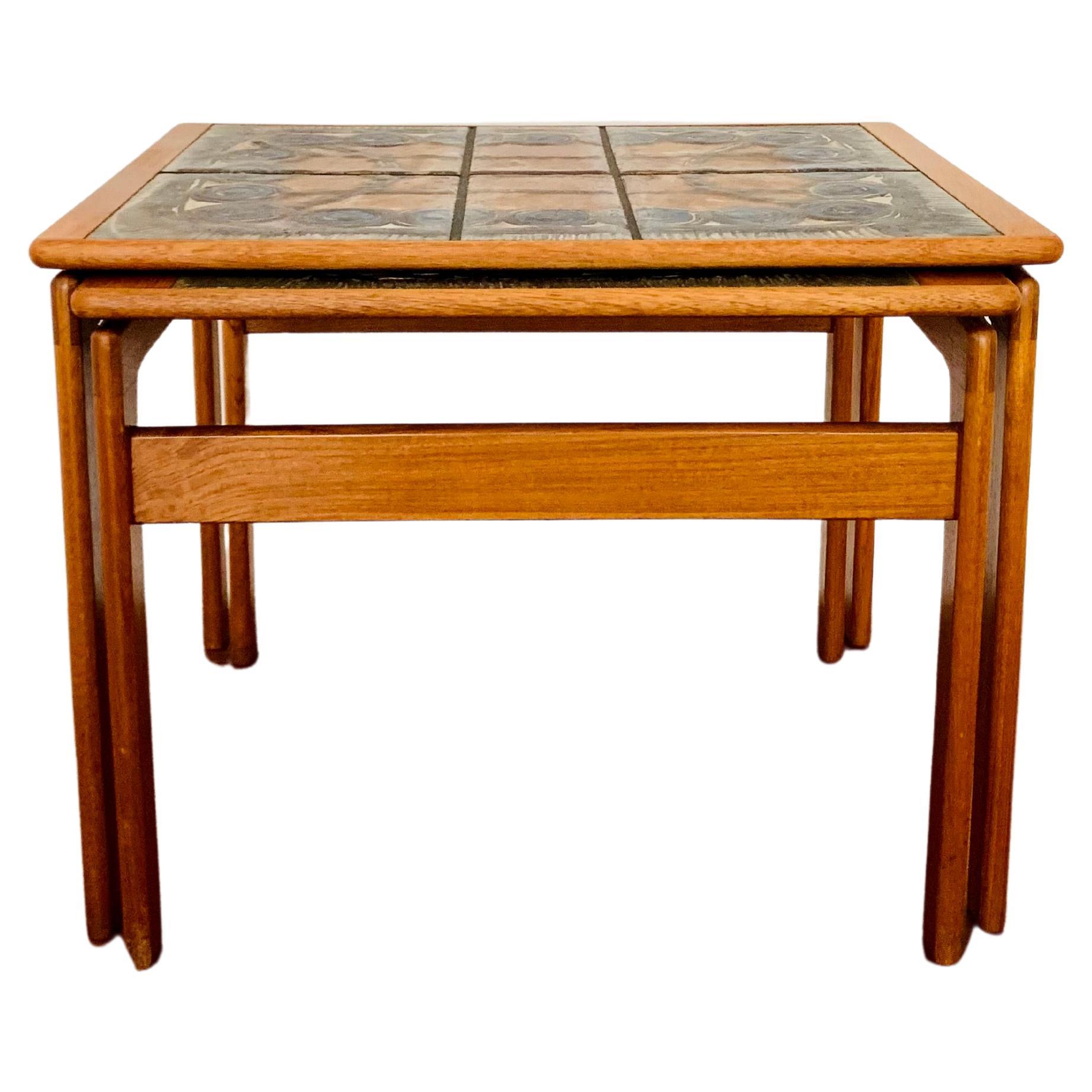 Danish Teakwood Nesting Tables by Ox Art for Trioh For Sale