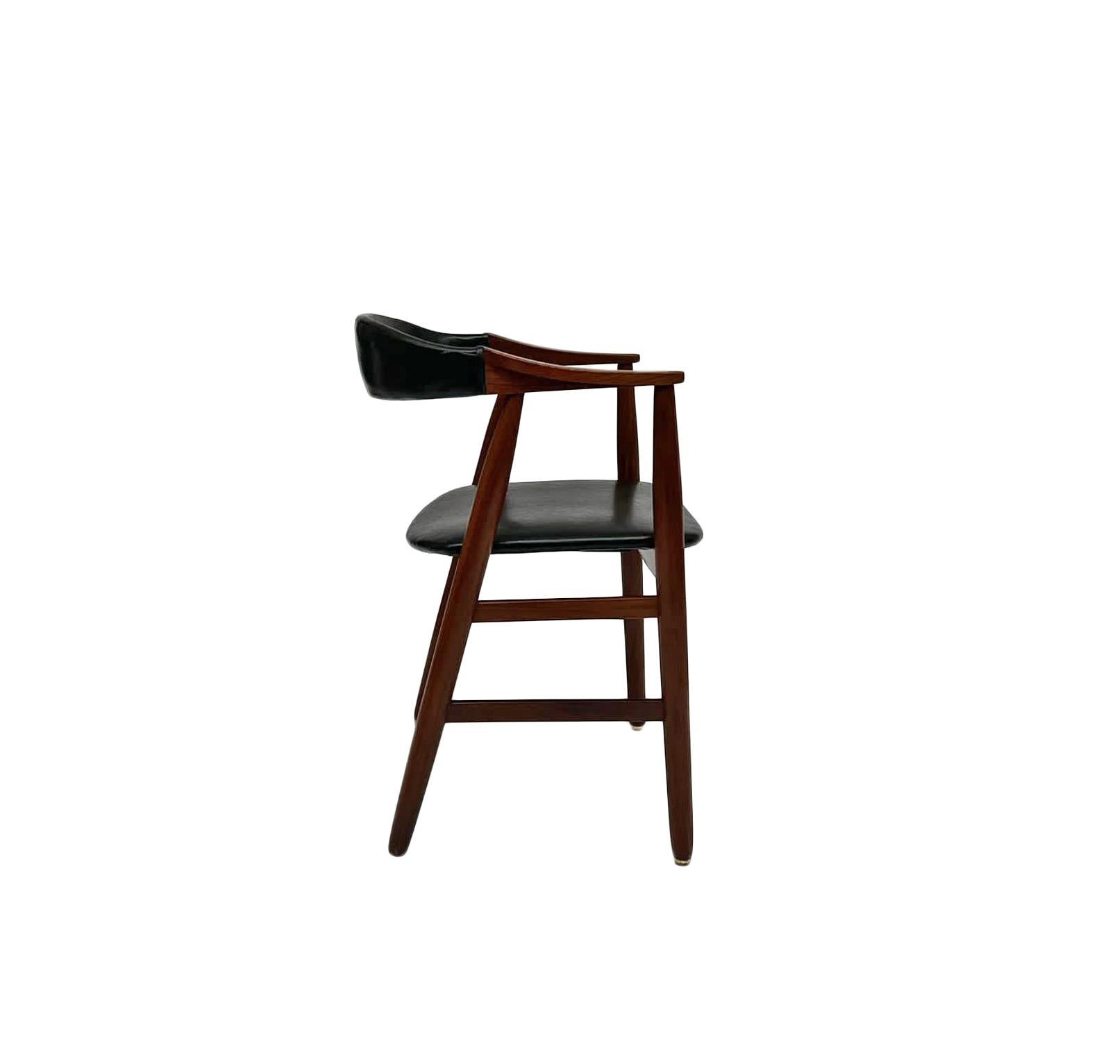 Polished Danish Thomas Harlev Model 213 Teak Desk Chair for Farstrup 1960s For Sale