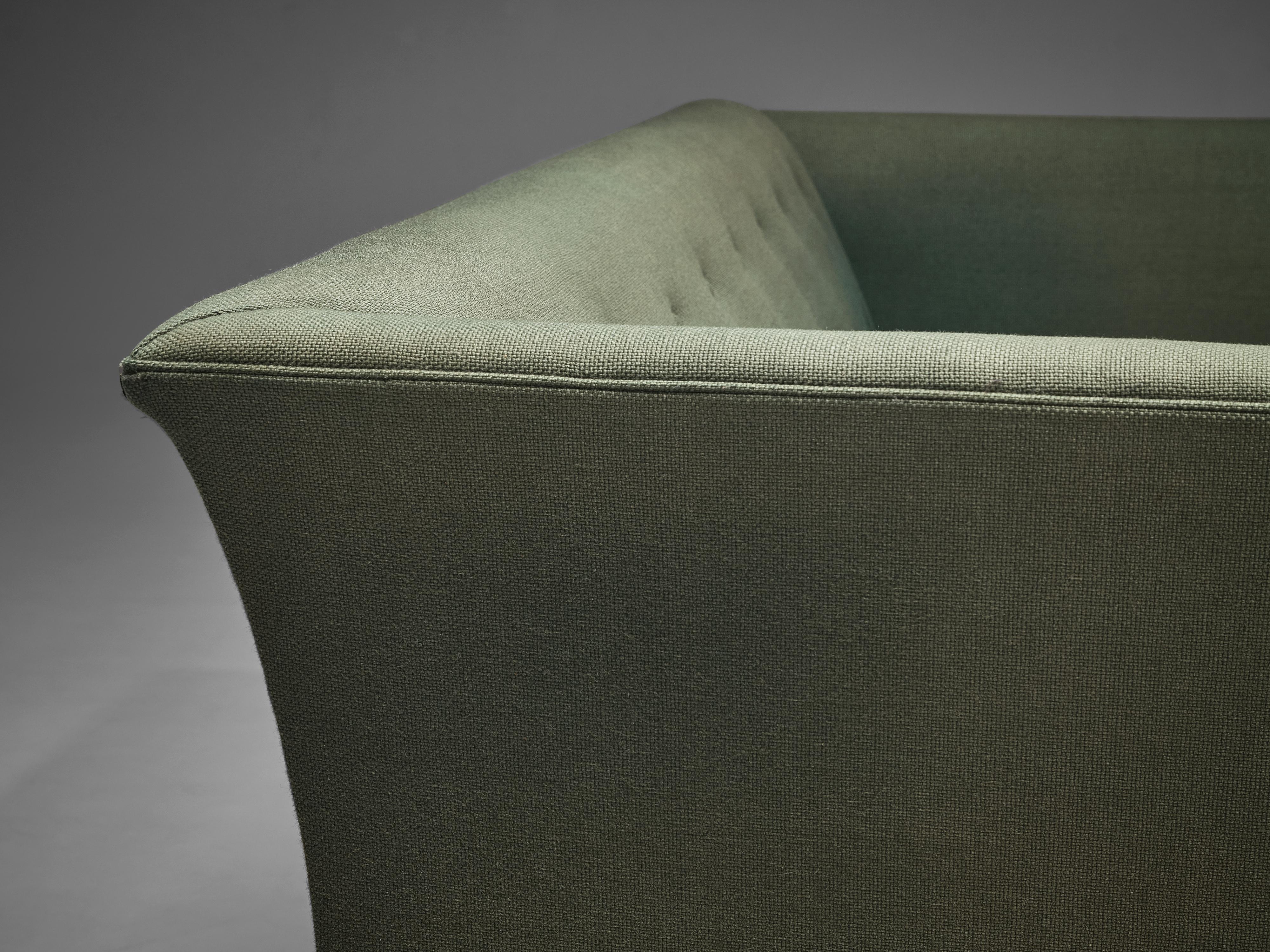 Danish Three-Seat Sofa in Blue Green Upholstery 2
