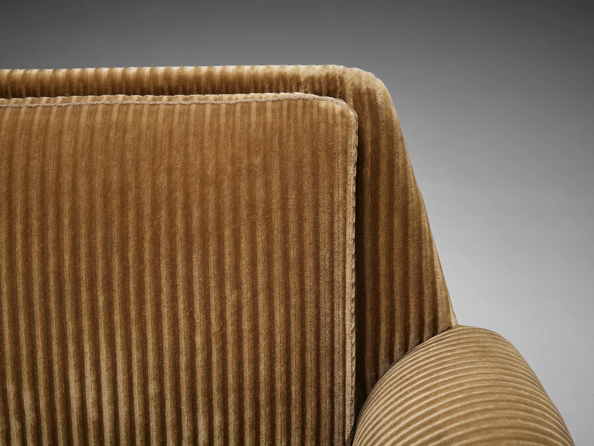 Mid-20th Century Danish Three Seat Sofa in Corduroy Upholstery