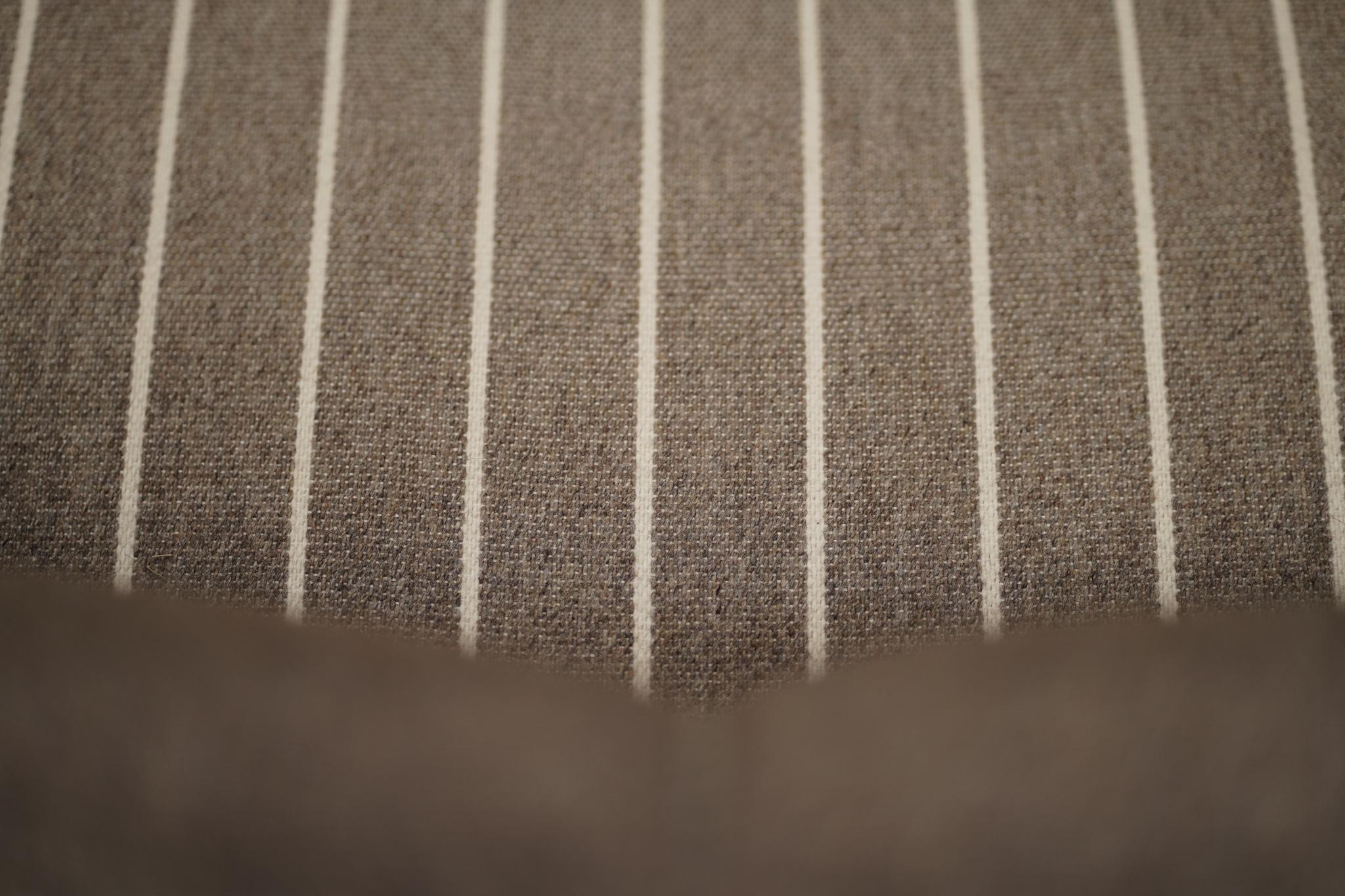Linen Danish Three Seater Sofa For Sale