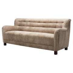 Vintage Danish Three-Seater Sofa with Stained Beech Legs, Denmark ca 1940s
